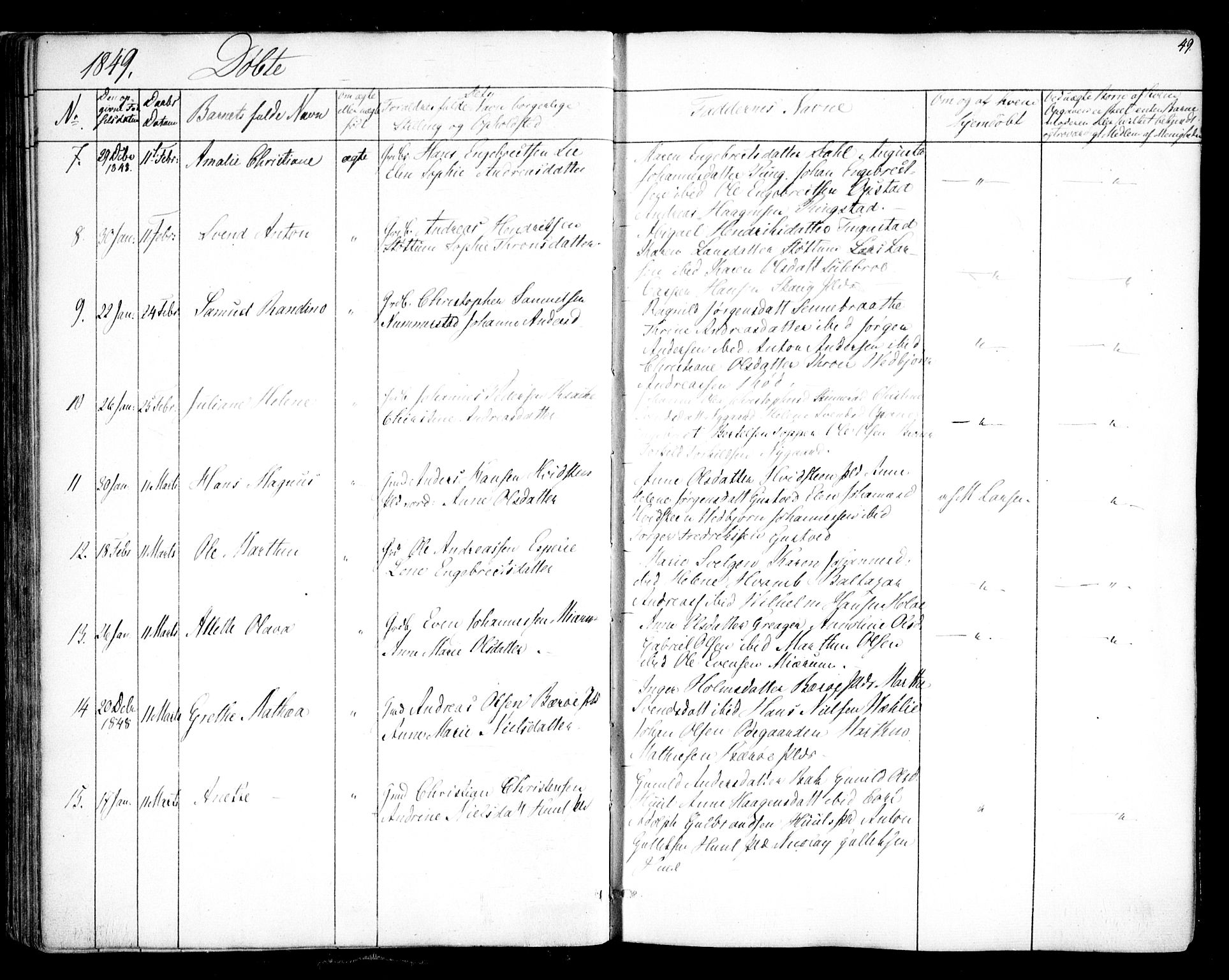 Hobøl prestekontor Kirkebøker, SAO/A-2002/F/Fa/L0003: Parish register (official) no. I 3, 1842-1864, p. 49