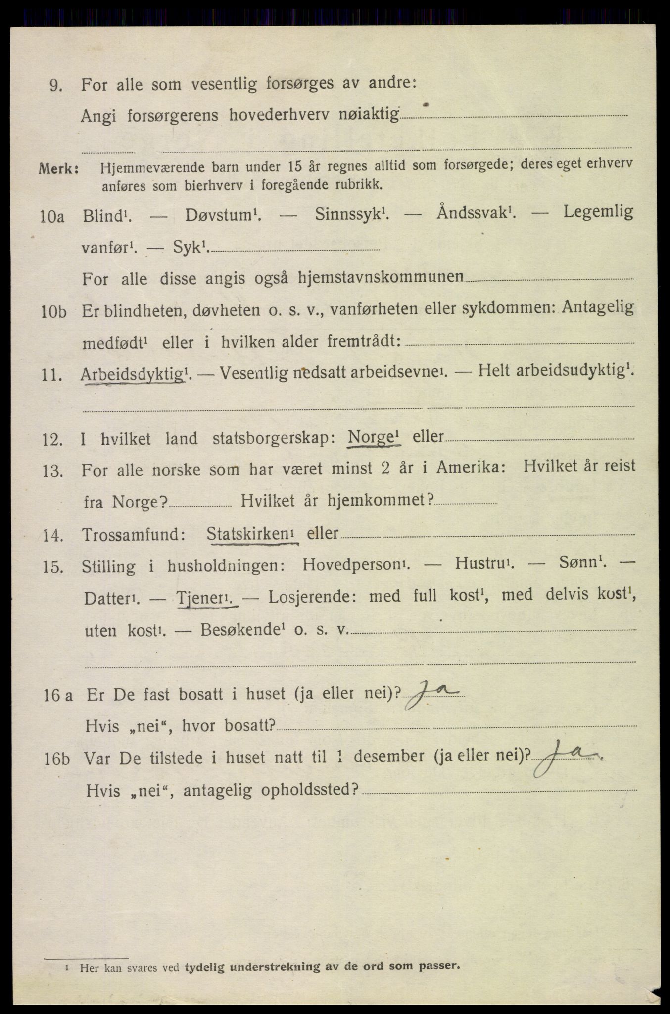 SAH, 1920 census for Lesja, 1920, p. 3913