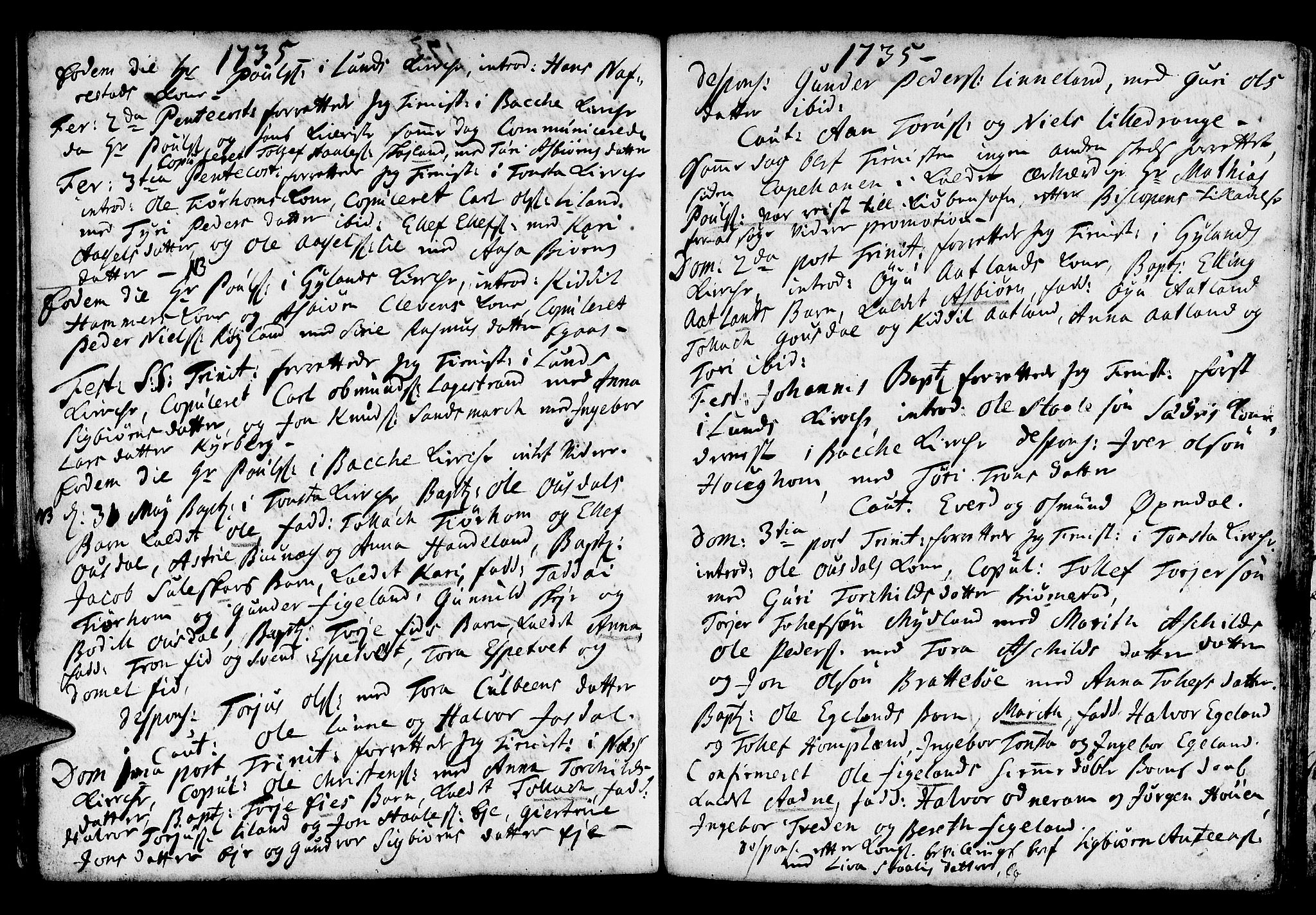 Lund sokneprestkontor, AV/SAST-A-101809/S06/L0001: Parish register (official) no. A 1, 1724-1737