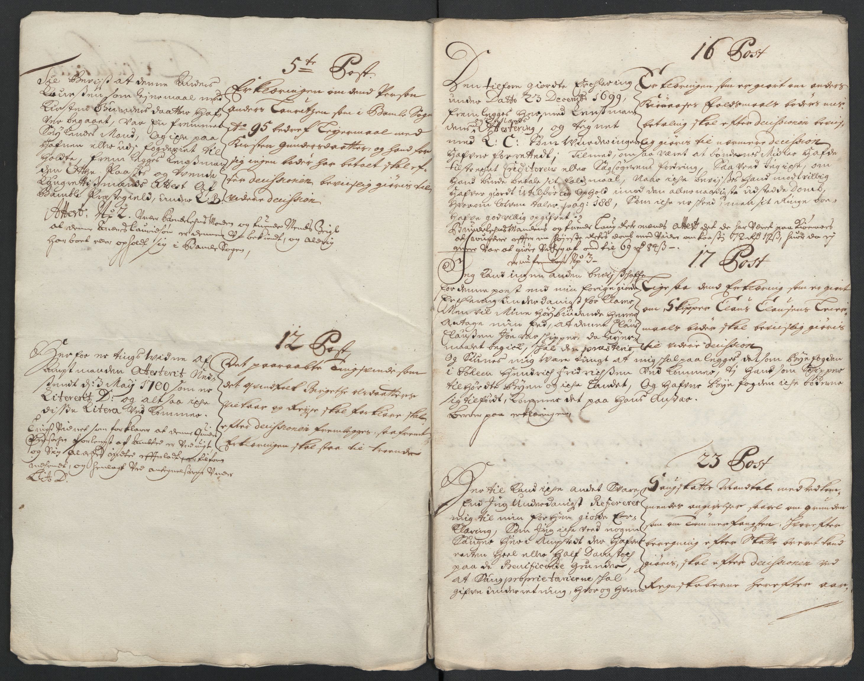 Rentekammeret inntil 1814, Reviderte regnskaper, Fogderegnskap, AV/RA-EA-4092/R36/L2097: Fogderegnskap Øvre og Nedre Telemark og Bamble, 1697, p. 398