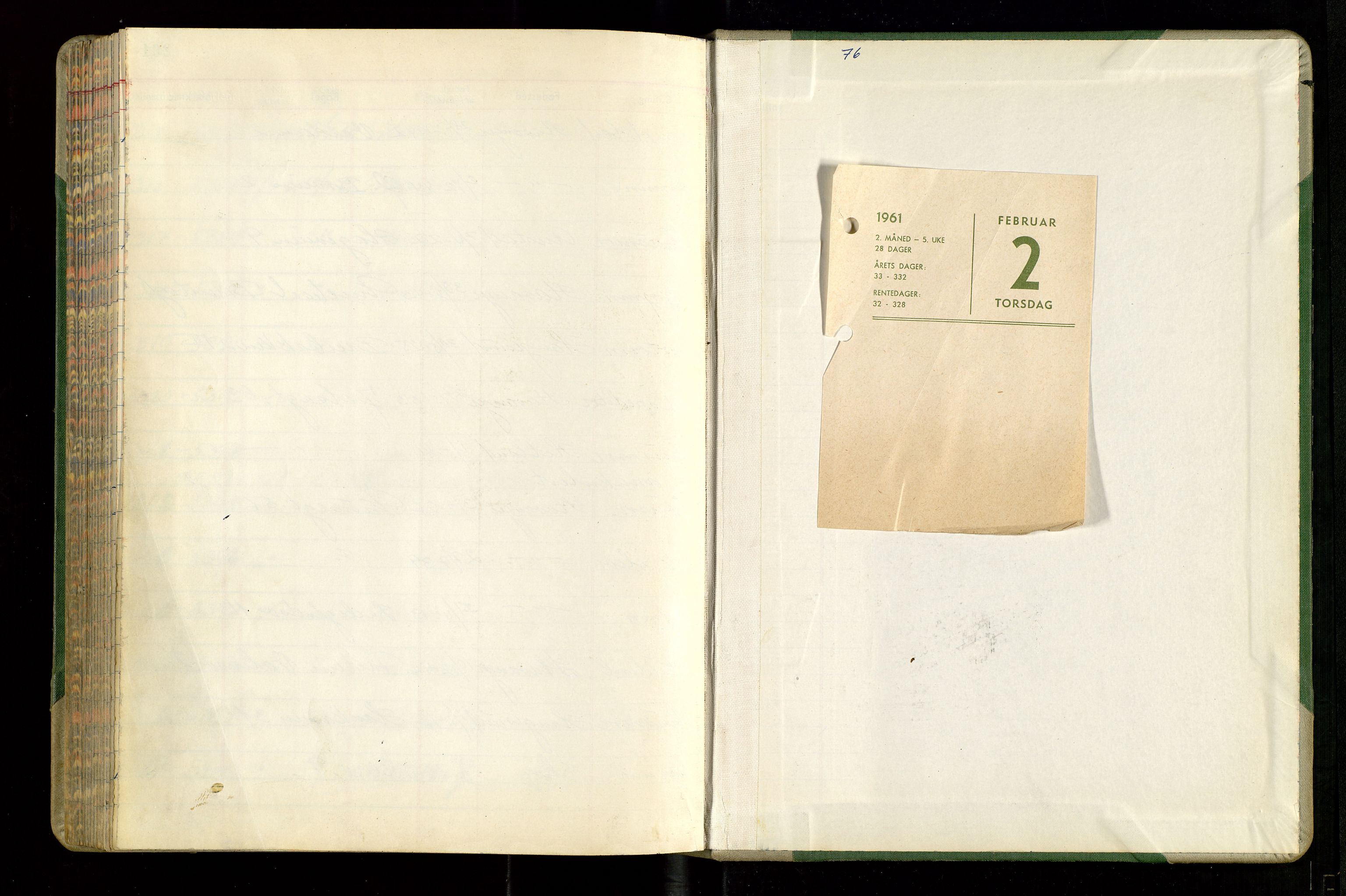 Stavanger politikammer, SAST/A-100361/001/H/Hc/Hcd/Hcdb/L0008: "Pass-journal", 1960-1961