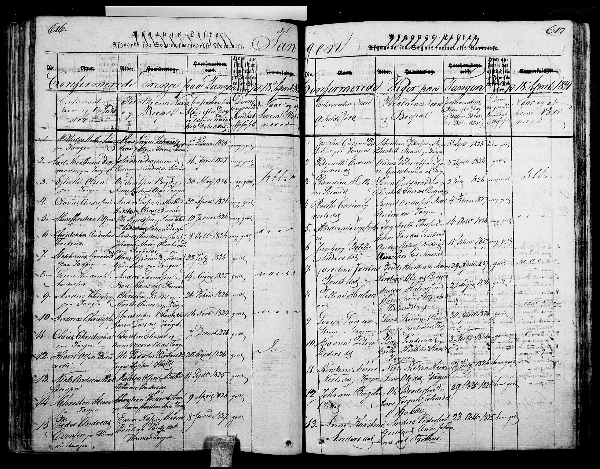 Skoger kirkebøker, SAKO/A-59/F/Fa/L0002: Parish register (official) no. I 2 /2, 1814-1842, p. 616-617
