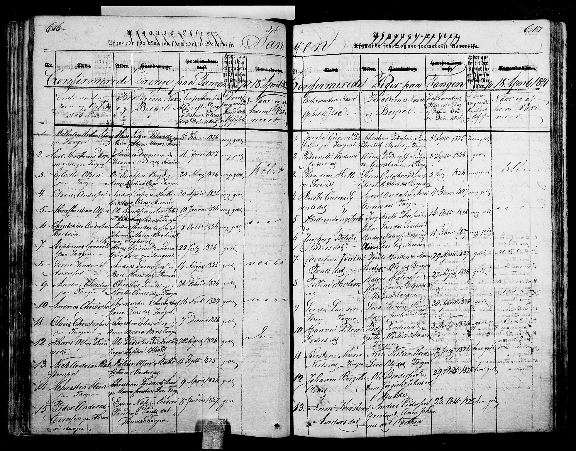 Skoger kirkebøker, AV/SAKO-A-59/F/Fa/L0002: Parish register (official) no. I 2 /2, 1814-1842, p. 616-617