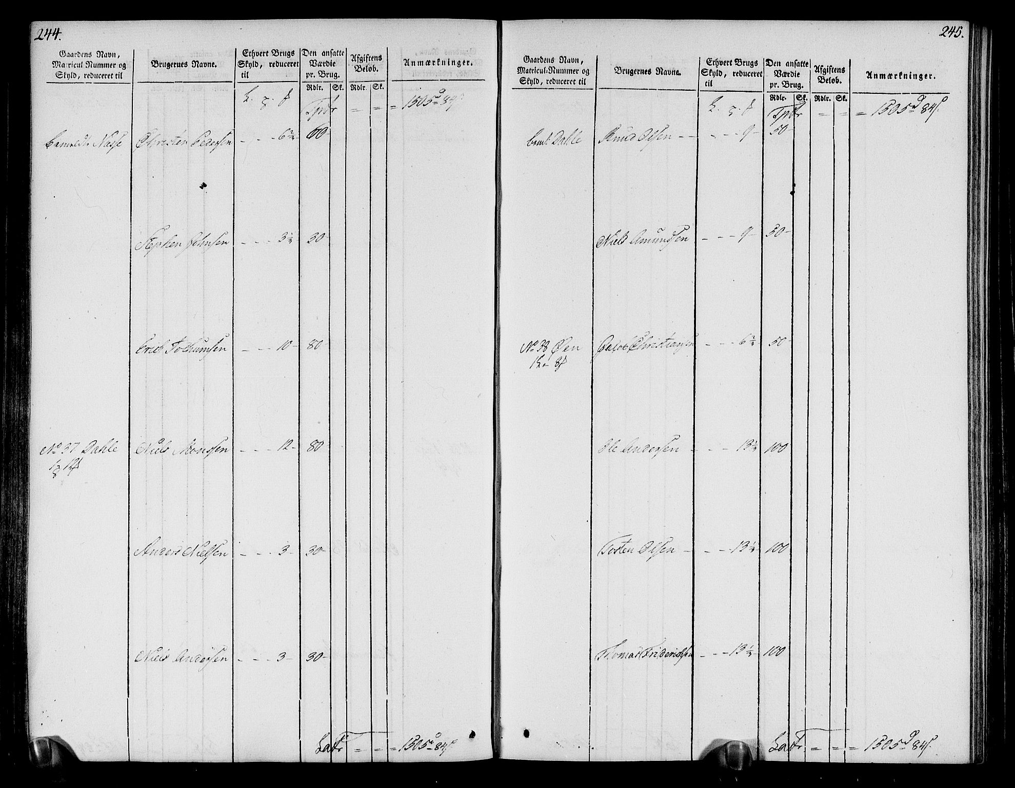 Rentekammeret inntil 1814, Realistisk ordnet avdeling, AV/RA-EA-4070/N/Ne/Nea/L0113: Nordhordland og Voss fogderi. Oppebørselsregister, 1803-1804, p. 129