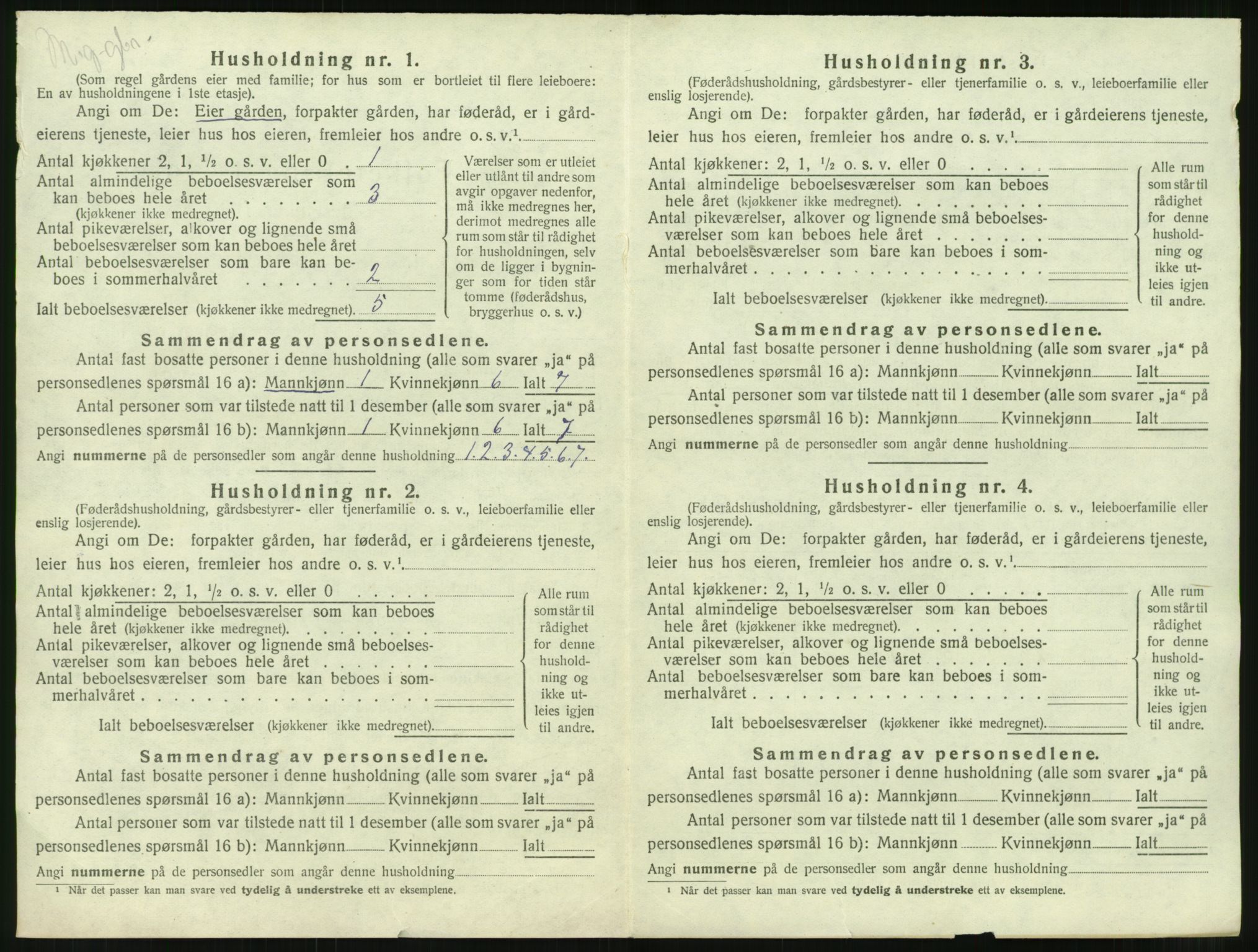 SAT, 1920 census for Sandøy, 1920, p. 35