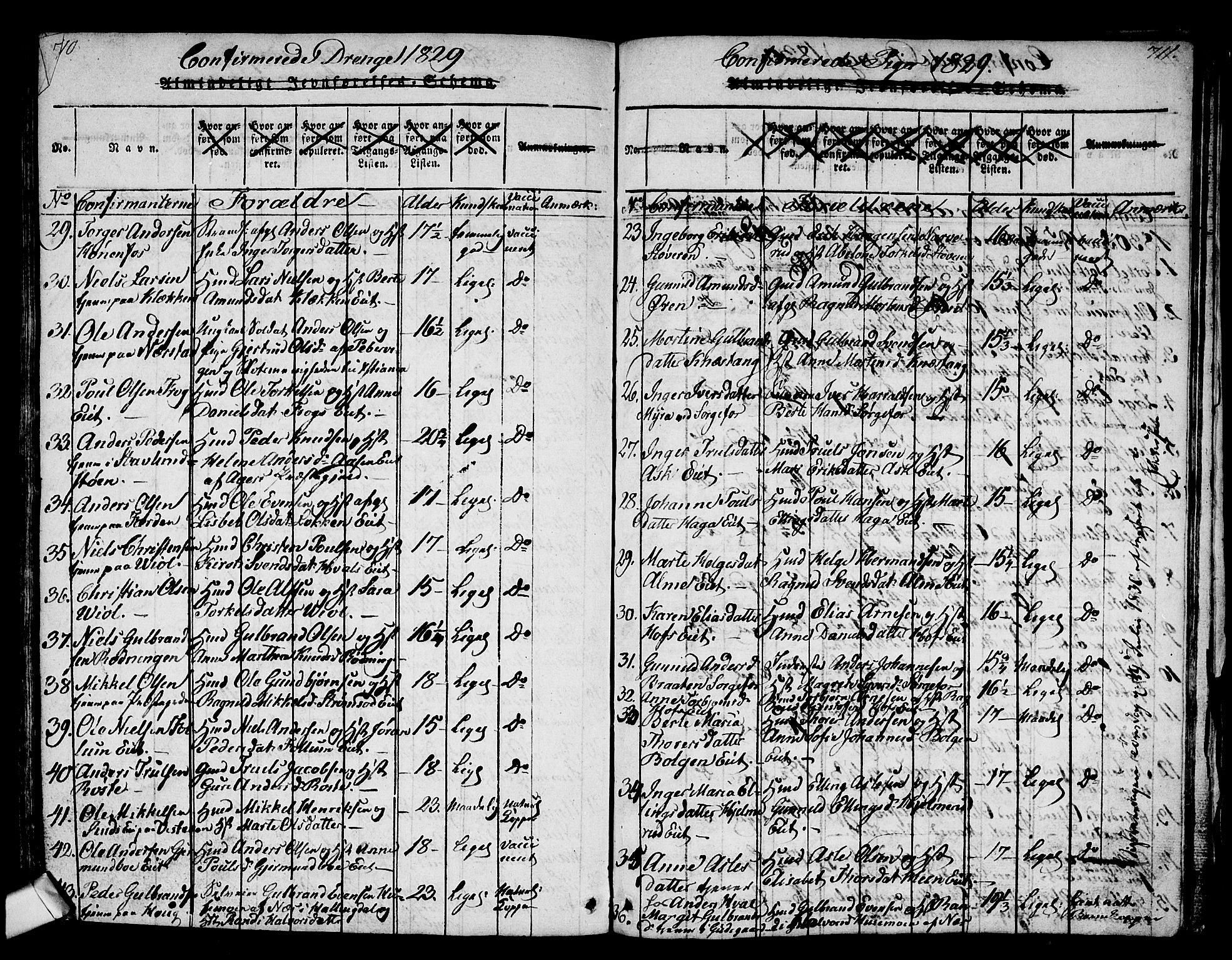 Norderhov kirkebøker, AV/SAKO-A-237/G/Ga/L0002: Parish register (copy) no. I 2, 1814-1867, p. 710-711