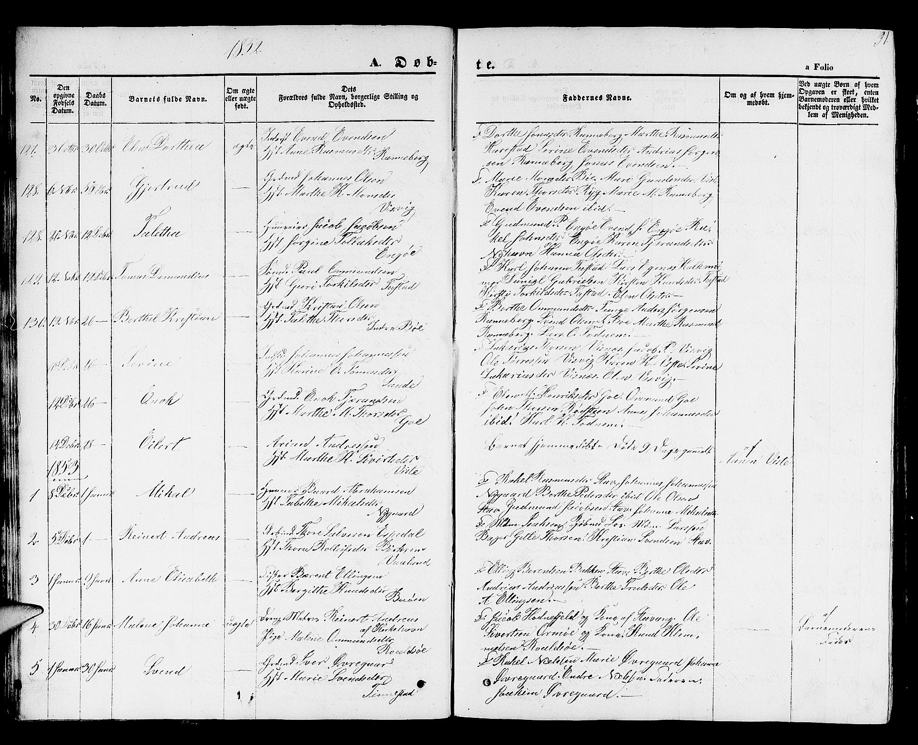Hetland sokneprestkontor, SAST/A-101826/30/30BB/L0001: Parish register (copy) no. B 1, 1850-1868, p. 31