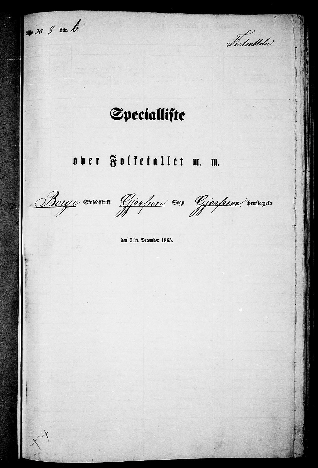 RA, 1865 census for Gjerpen, 1865, p. 151
