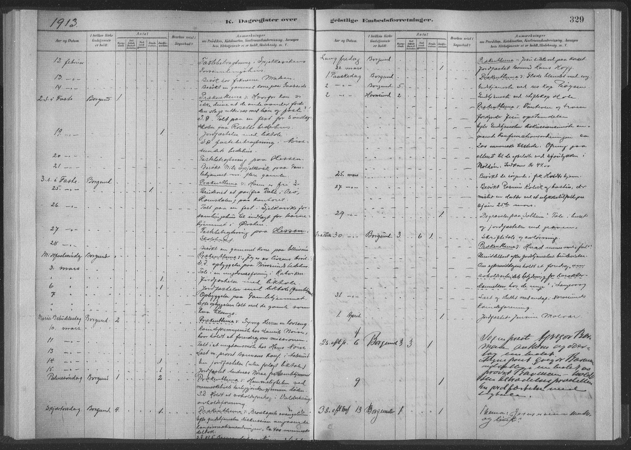 Ministerialprotokoller, klokkerbøker og fødselsregistre - Møre og Romsdal, SAT/A-1454/528/L0404: Parish register (official) no. 528A13II, 1880-1922, p. 329