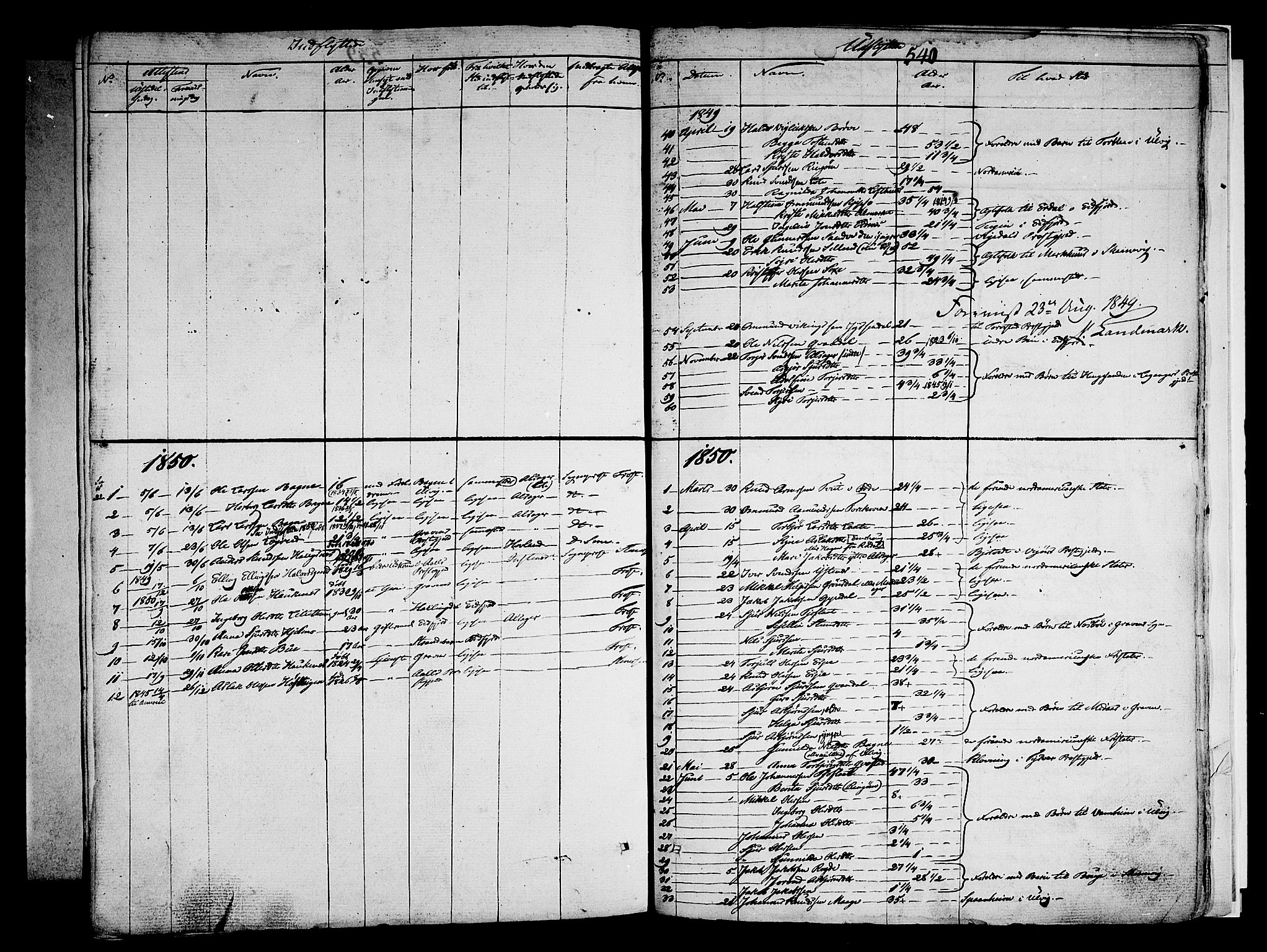 Ullensvang sokneprestembete, SAB/A-78701/H/Haa: Parish register (official) no. A 10, 1825-1853, p. 540