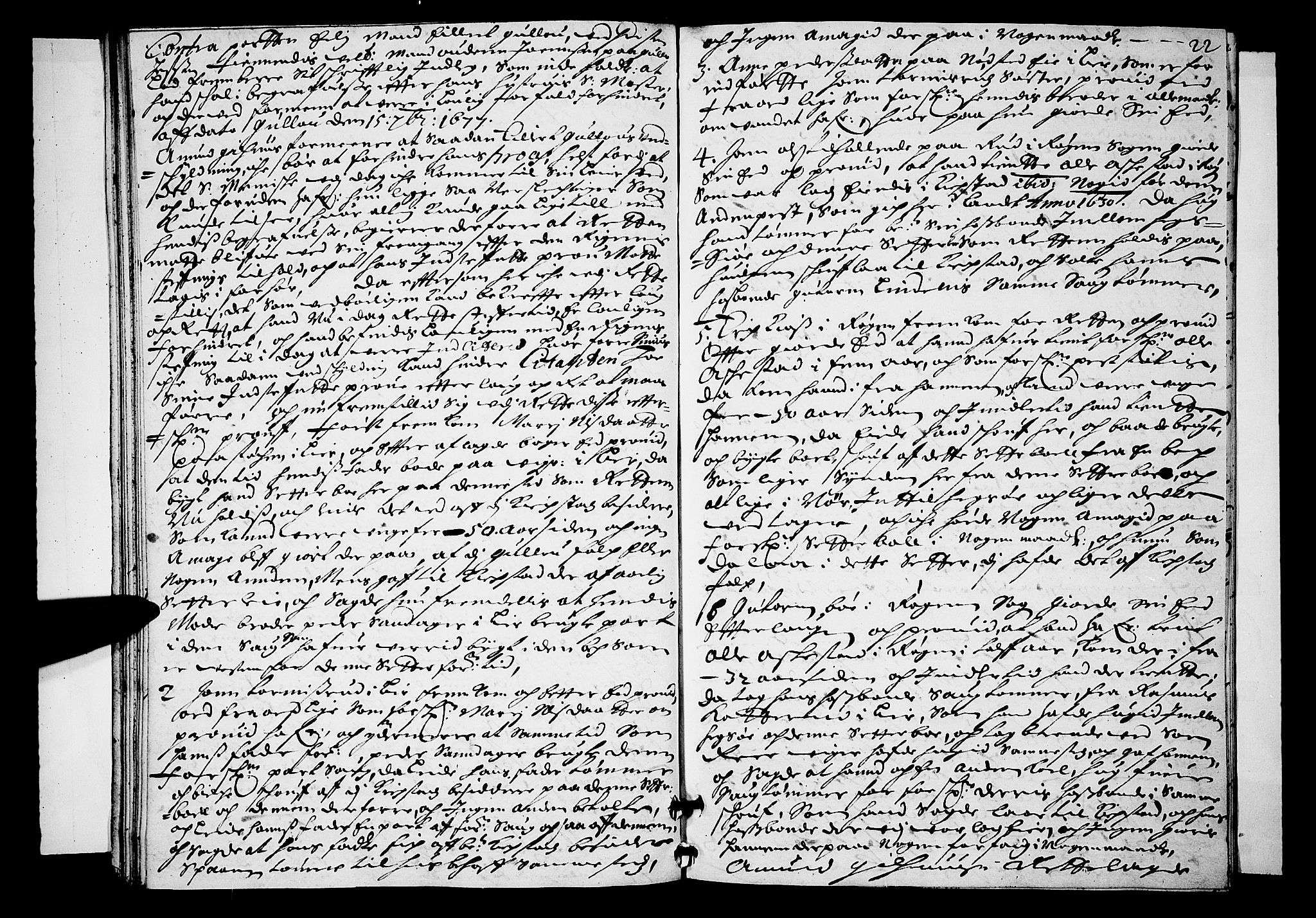 Lier, Røyken og Hurum sorenskriveri, AV/SAKO-A-89/F/Fa/L0018: Tingbok, 1677, p. 22