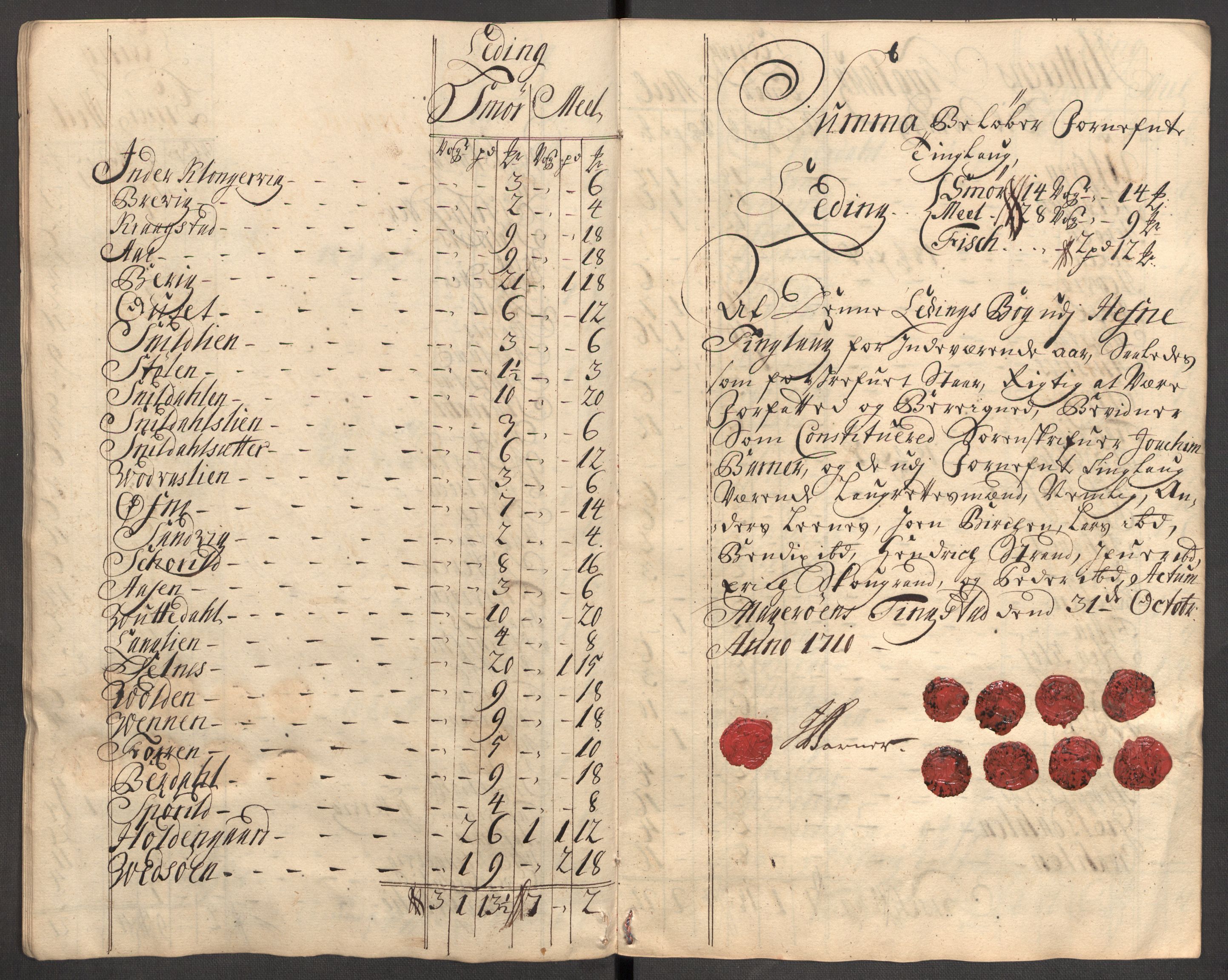 Rentekammeret inntil 1814, Reviderte regnskaper, Fogderegnskap, AV/RA-EA-4092/R57/L3859: Fogderegnskap Fosen, 1710, p. 122