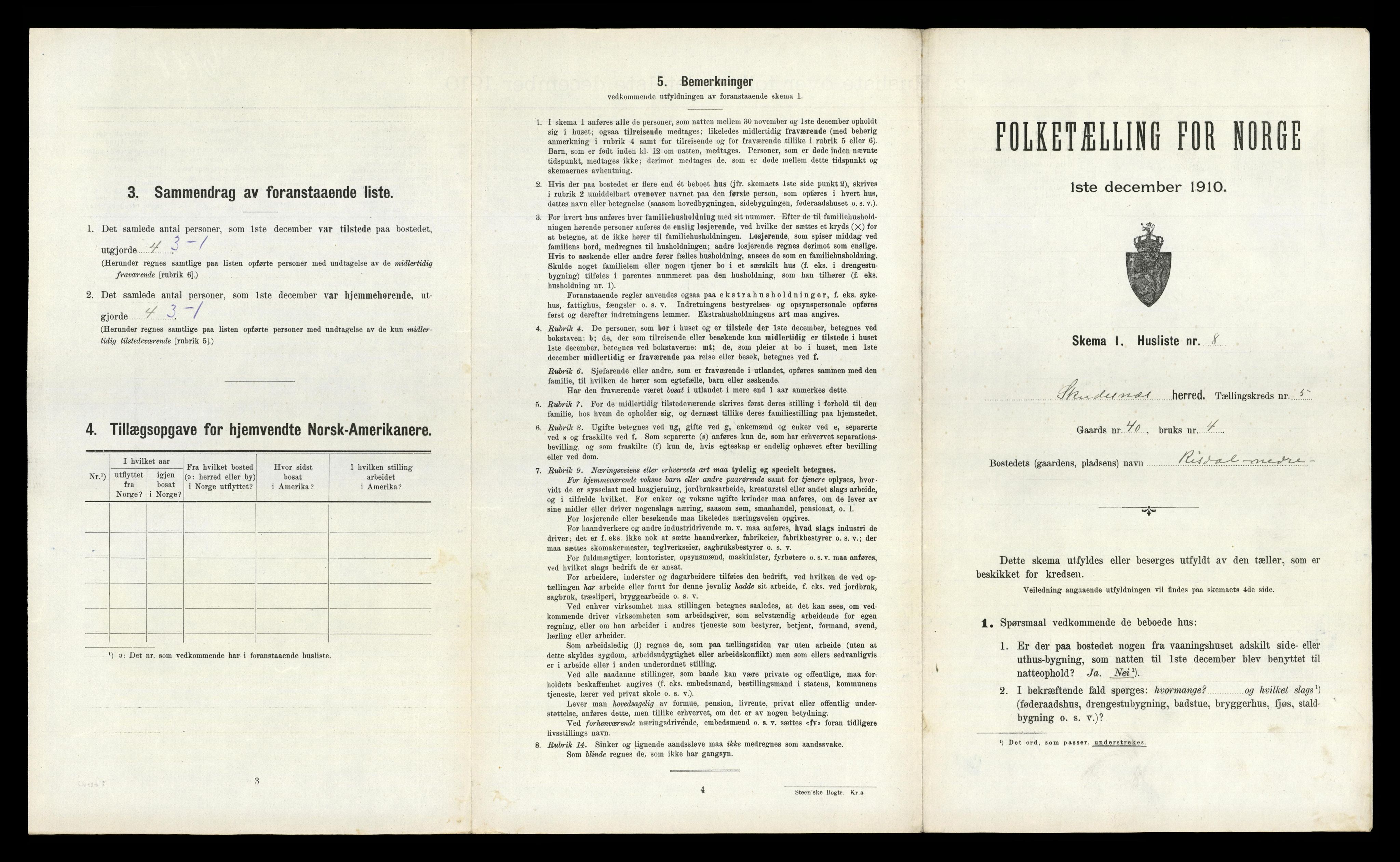 RA, 1910 census for Skudenes, 1910, p. 621