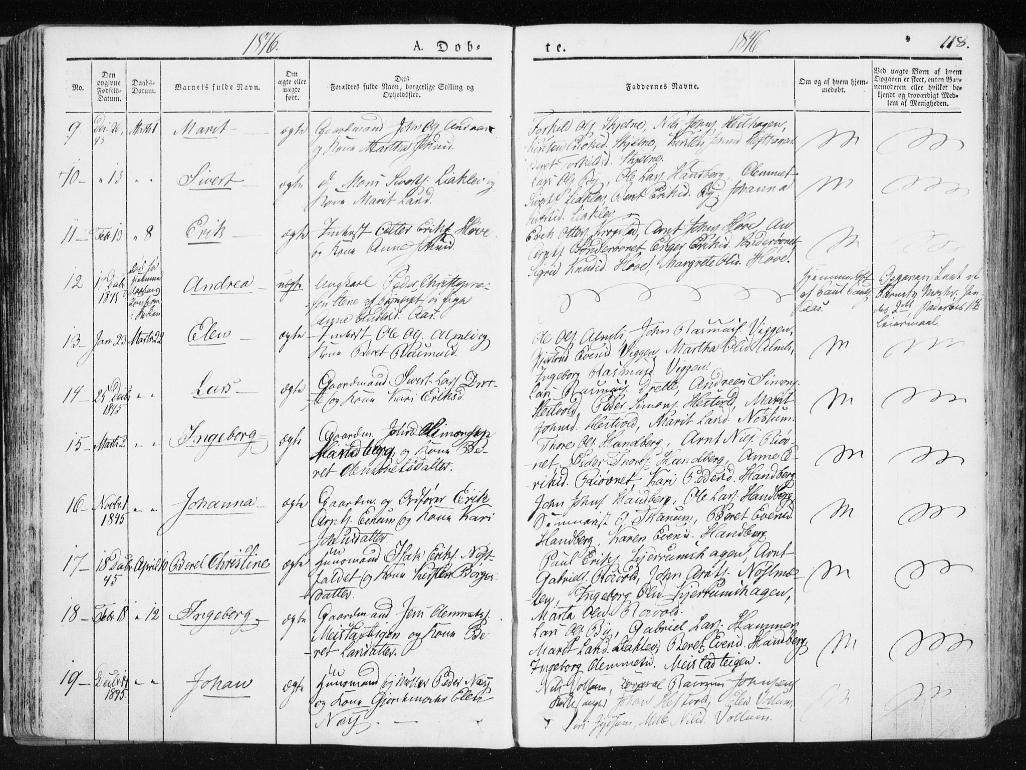 Ministerialprotokoller, klokkerbøker og fødselsregistre - Sør-Trøndelag, SAT/A-1456/665/L0771: Parish register (official) no. 665A06, 1830-1856, p. 118