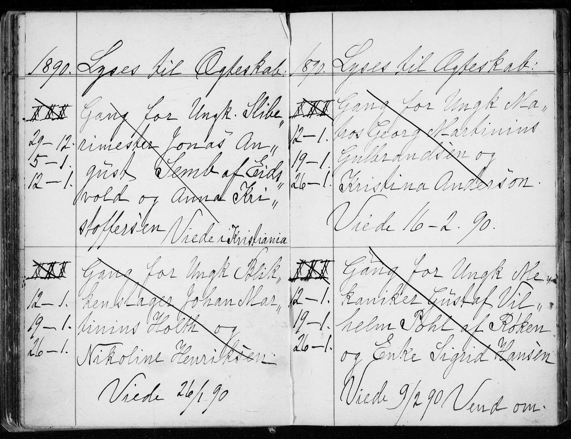 Strømsø kirkebøker, AV/SAKO-A-246/H/Ha/L0007: Banns register no. 7, 1884-1896