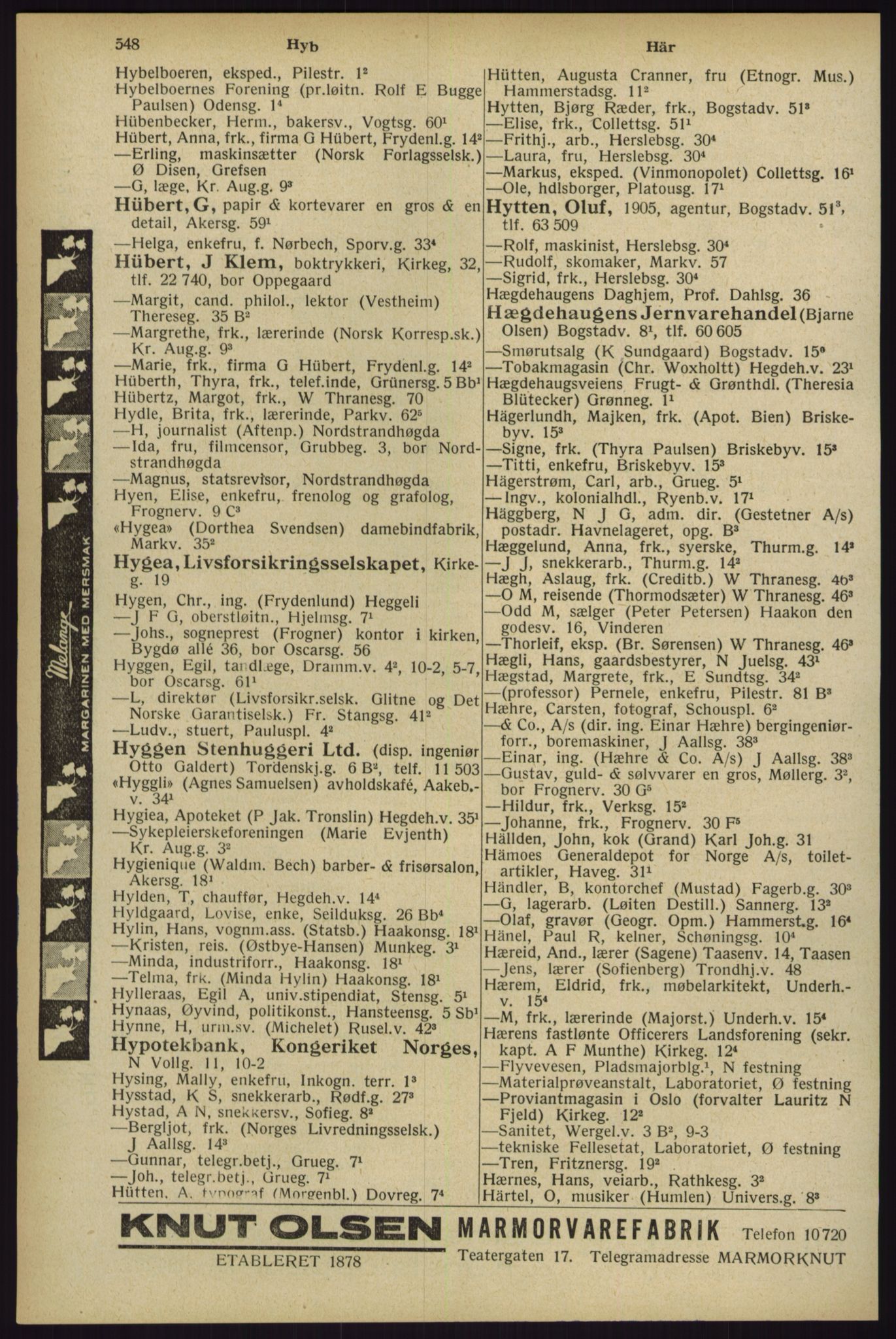 Kristiania/Oslo adressebok, PUBL/-, 1929, p. 548