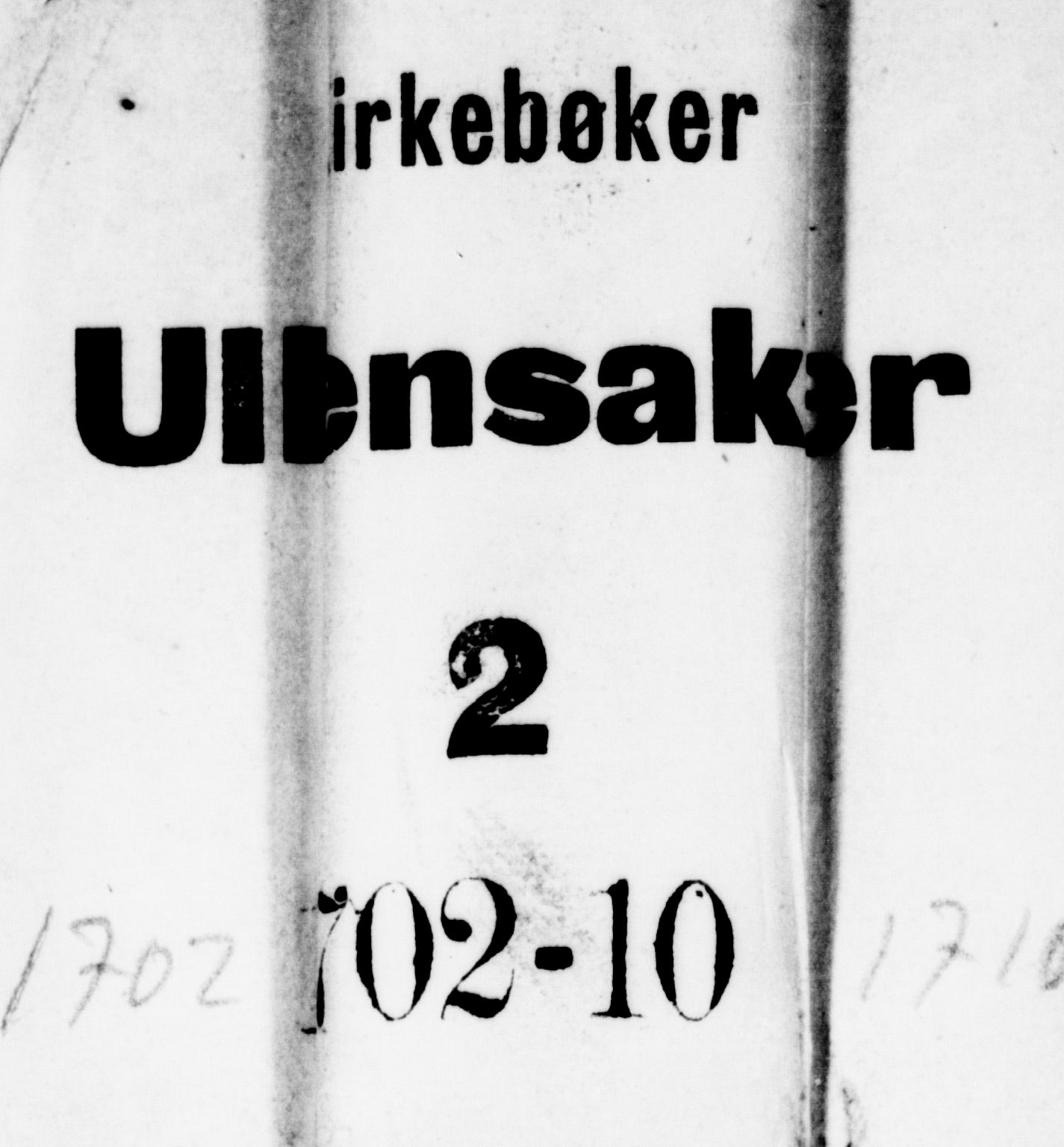 Ullensaker prestekontor Kirkebøker, SAO/A-10236a/F/Fa/L0002: Parish register (official) no. I 2, 1702-1710