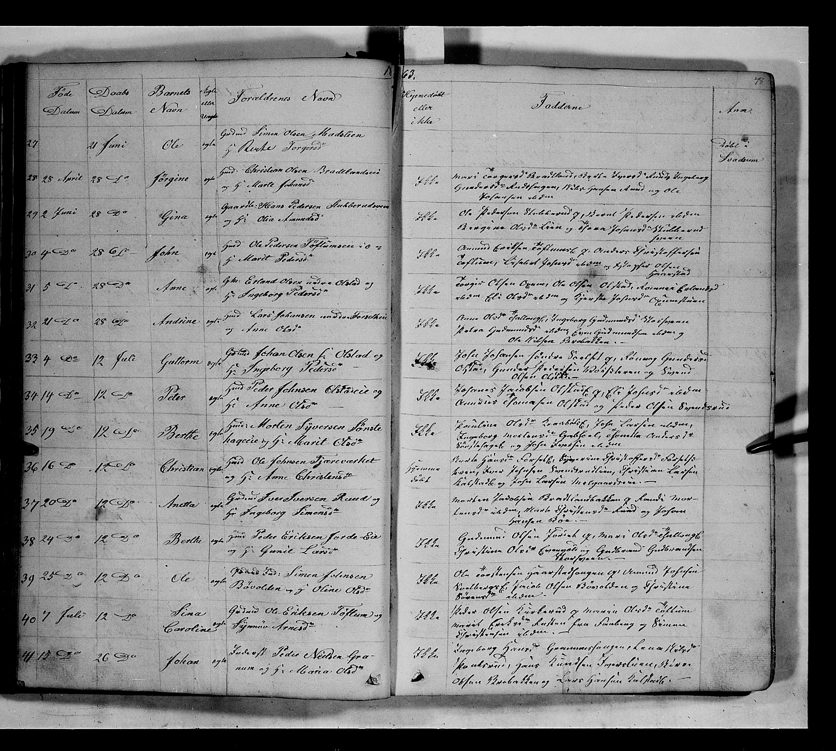 Gausdal prestekontor, AV/SAH-PREST-090/H/Ha/Hab/L0005: Parish register (copy) no. 5, 1846-1867, p. 78