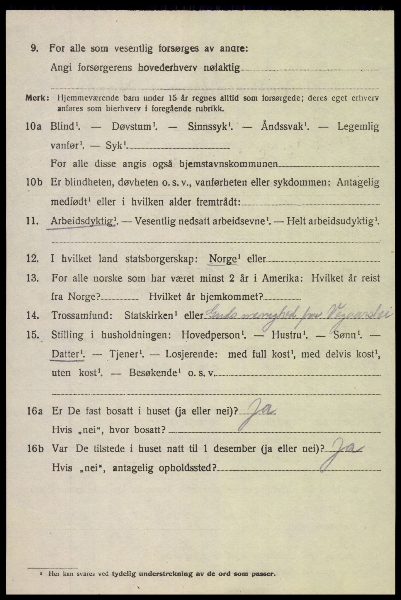 SAK, 1920 census for Søndeled, 1920, p. 5286