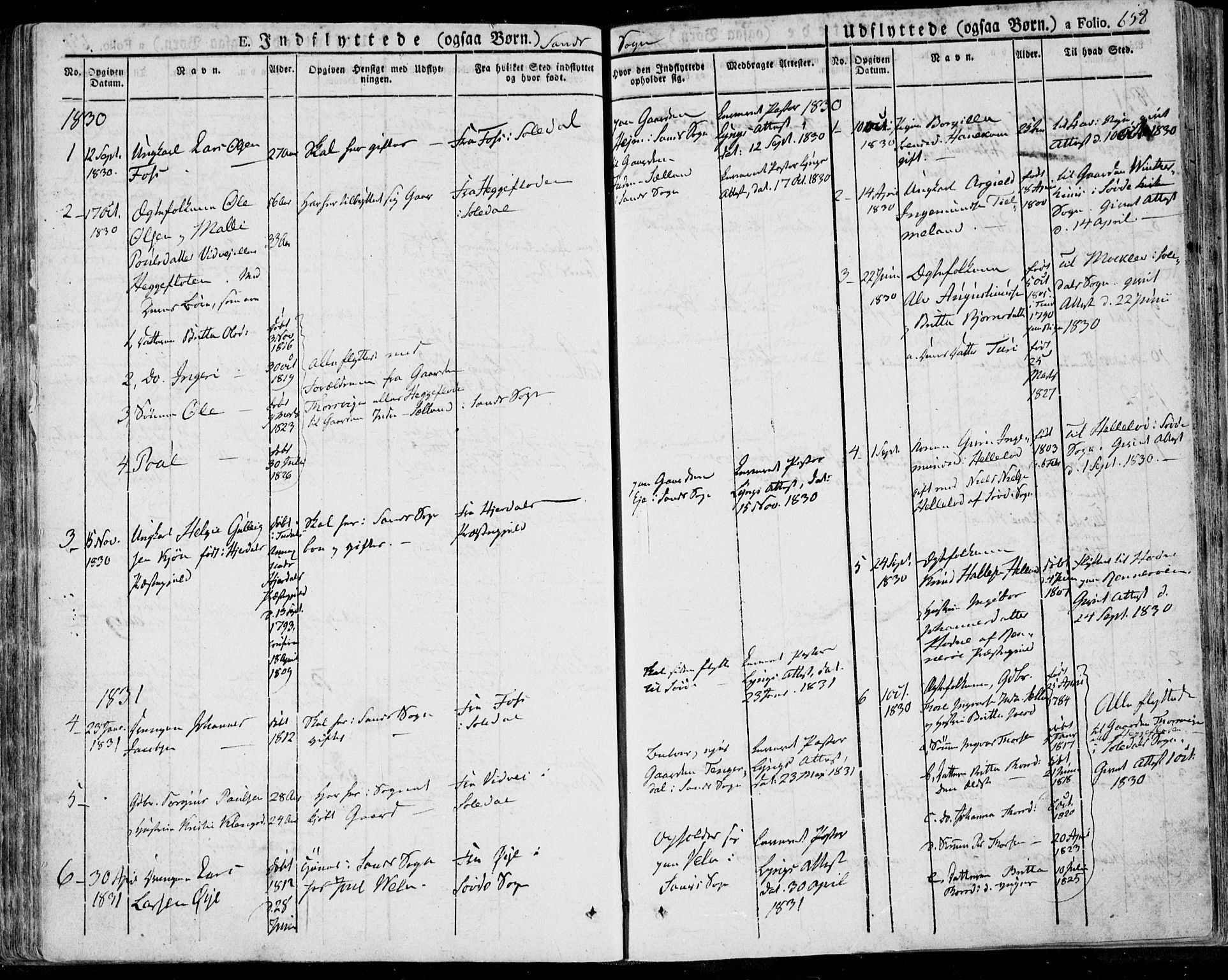 Jelsa sokneprestkontor, SAST/A-101842/01/IV: Parish register (official) no. A 6.2, 1828-1853, p. 658