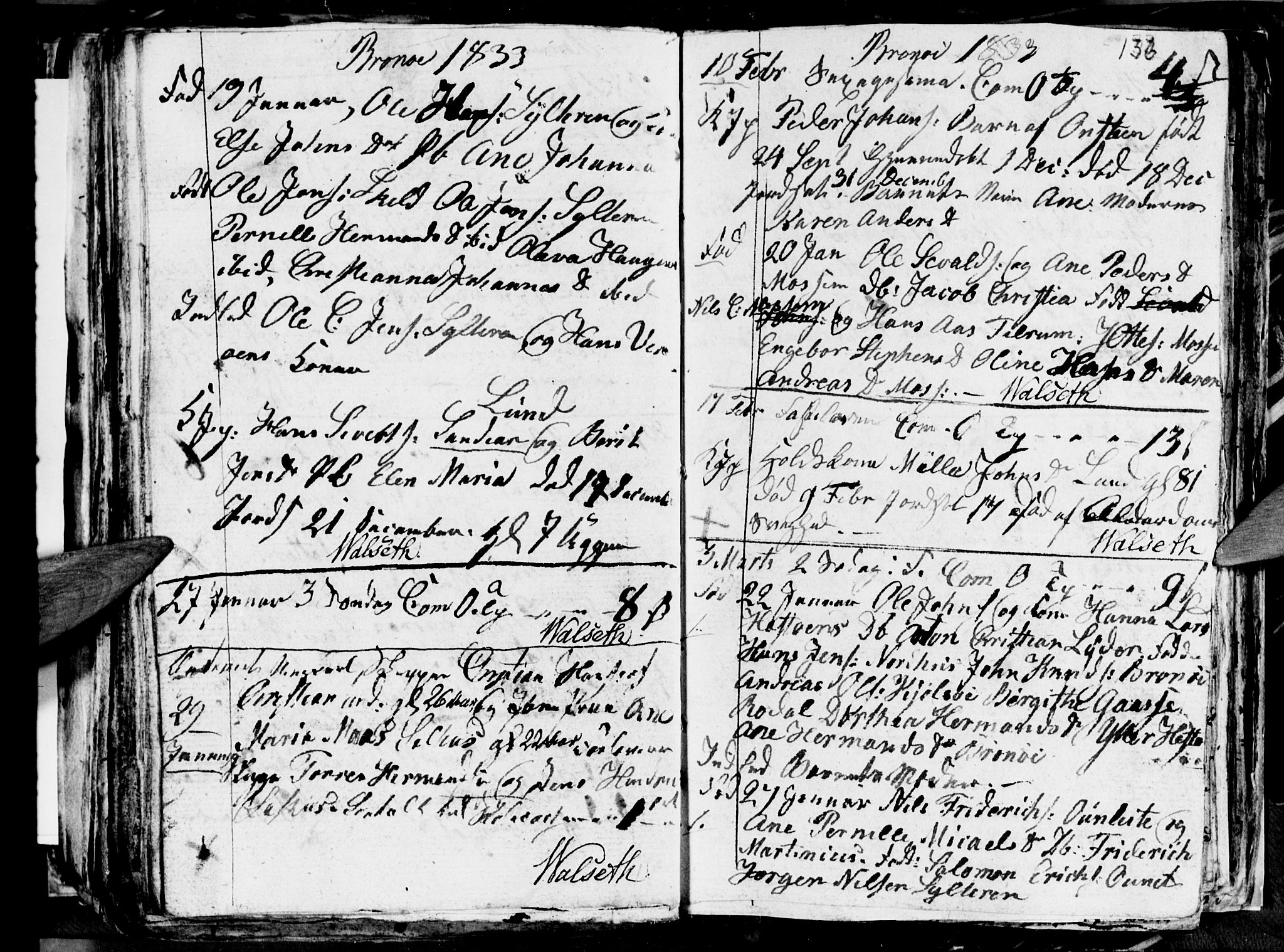 Ministerialprotokoller, klokkerbøker og fødselsregistre - Nordland, AV/SAT-A-1459/813/L0210: Parish register (copy) no. 813C02, 1825-1836, p. 136