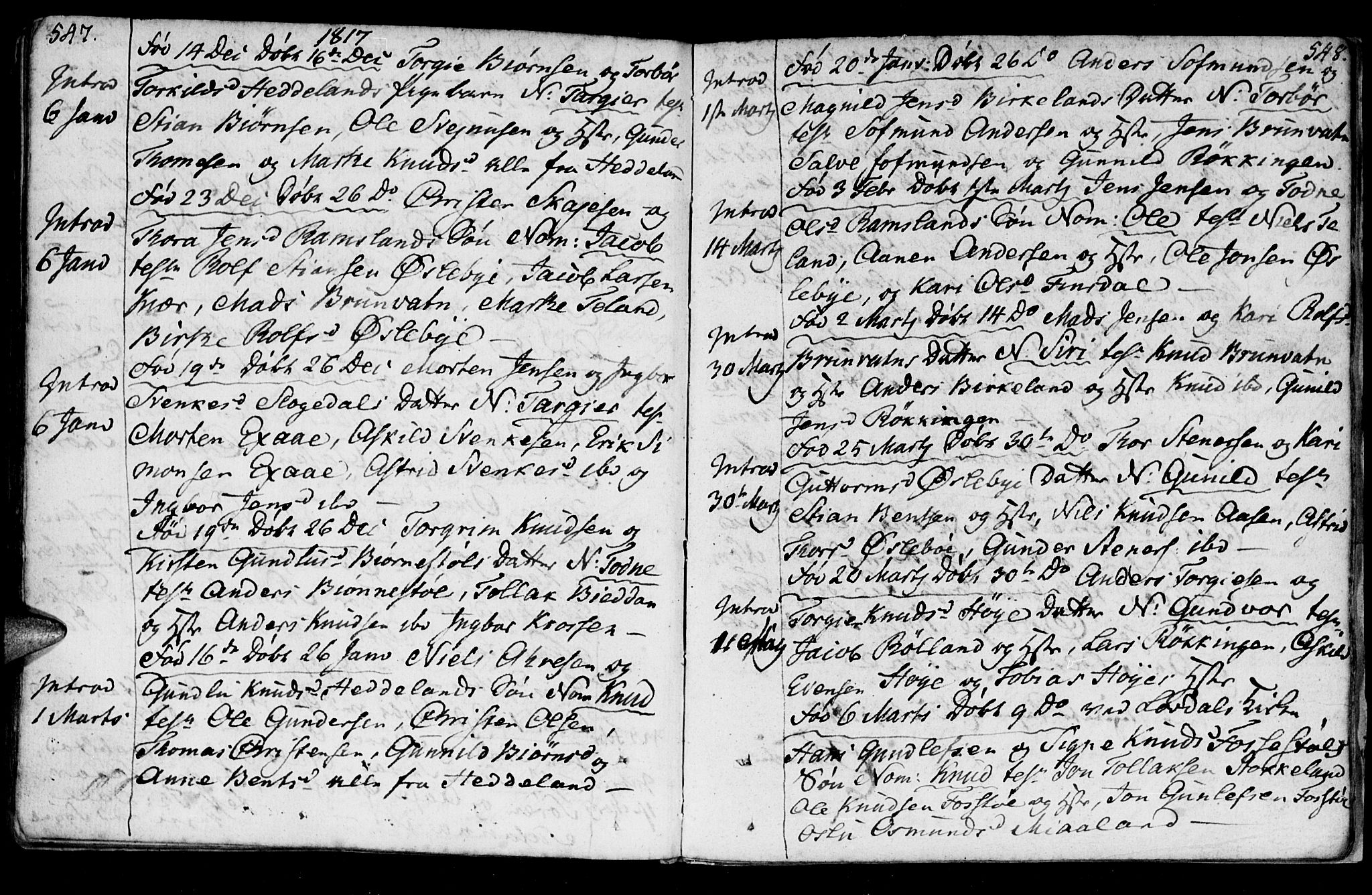 Holum sokneprestkontor, AV/SAK-1111-0022/F/Fa/Fac/L0001: Parish register (official) no. A 1, 1773-1820, p. 547-548