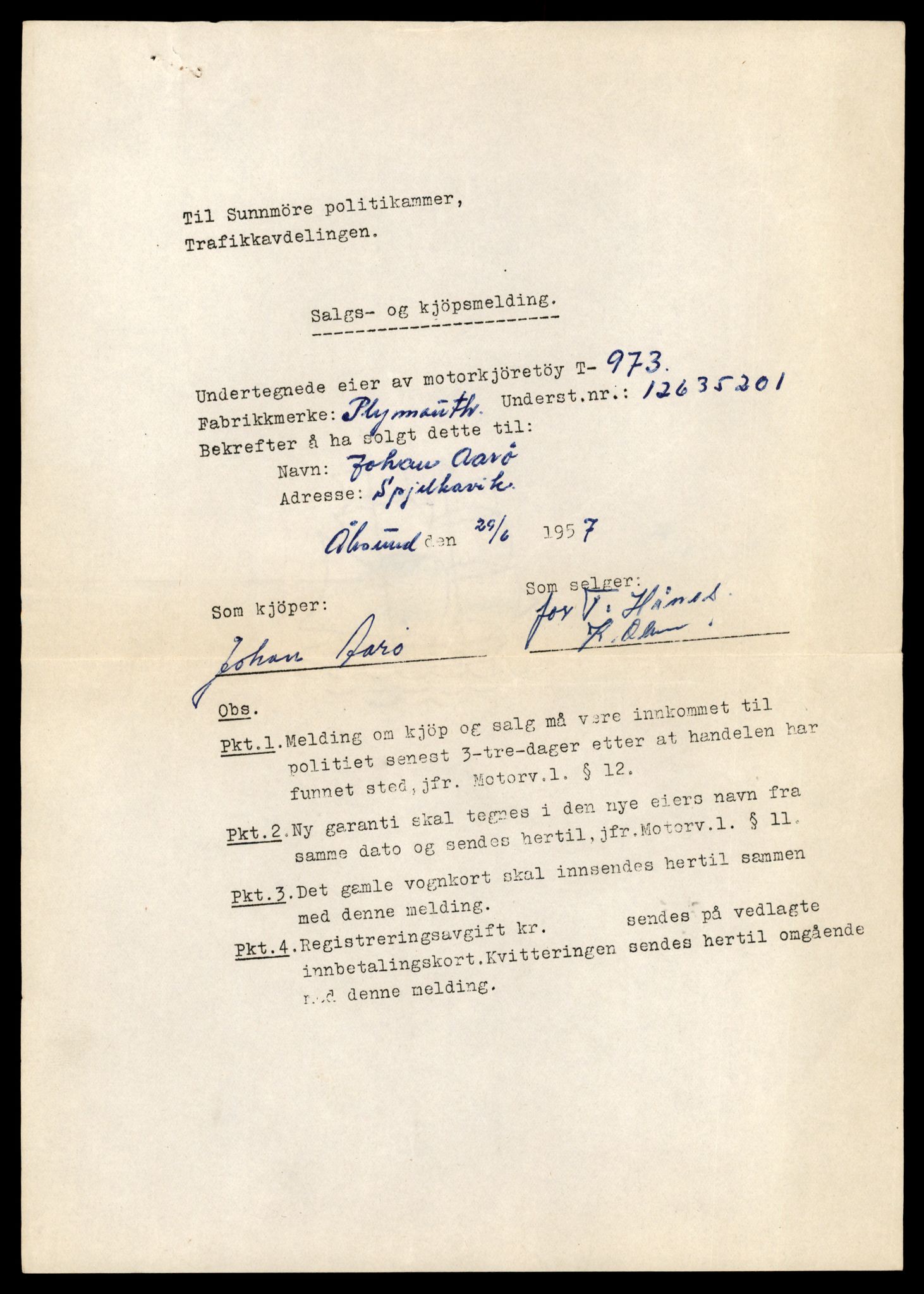 Møre og Romsdal vegkontor - Ålesund trafikkstasjon, AV/SAT-A-4099/F/Fe/L0042: Registreringskort for kjøretøy T 13906 - T 14079, 1927-1998, p. 1349