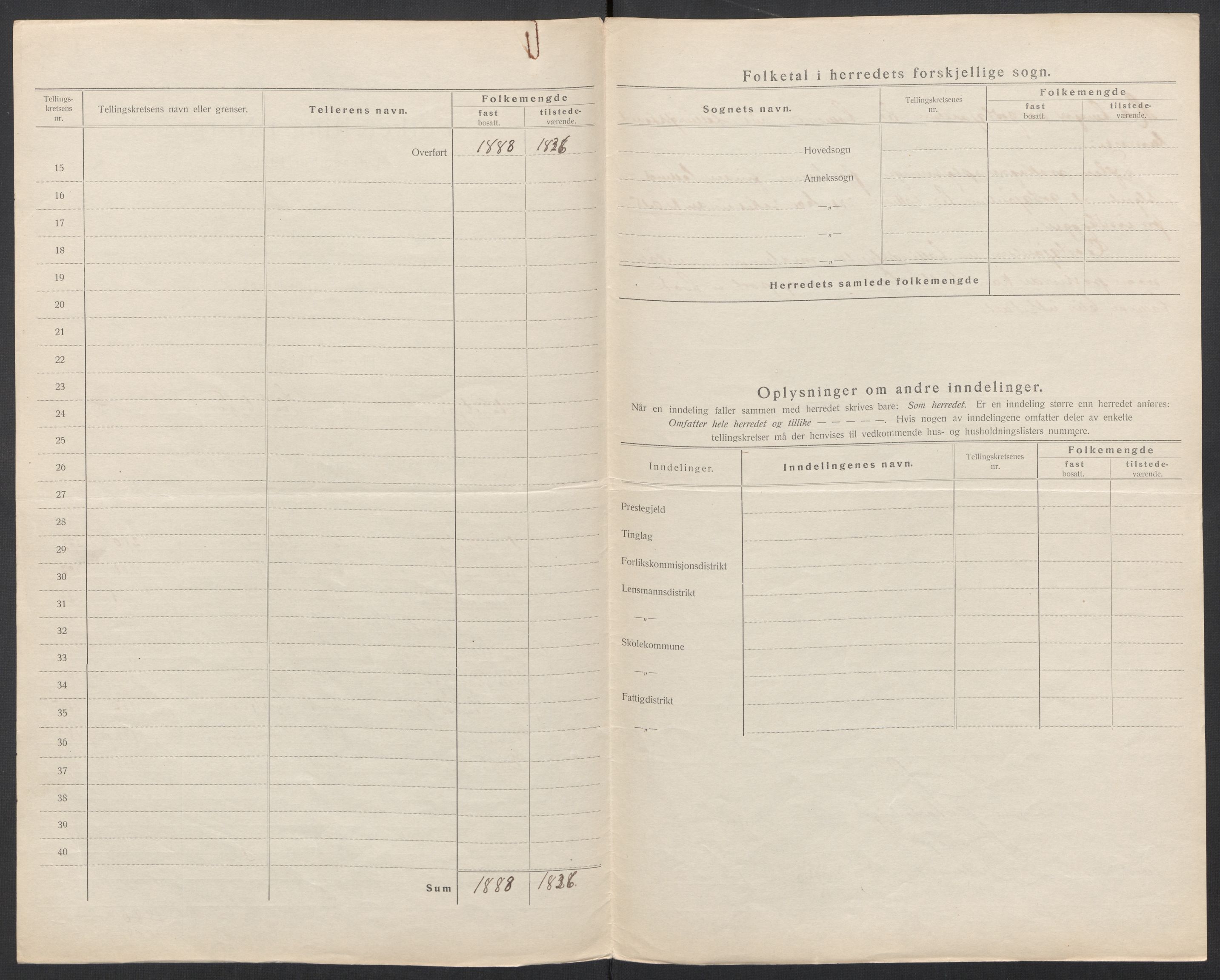 SAT, 1920 census for Stadsbygd, 1920, p. 7