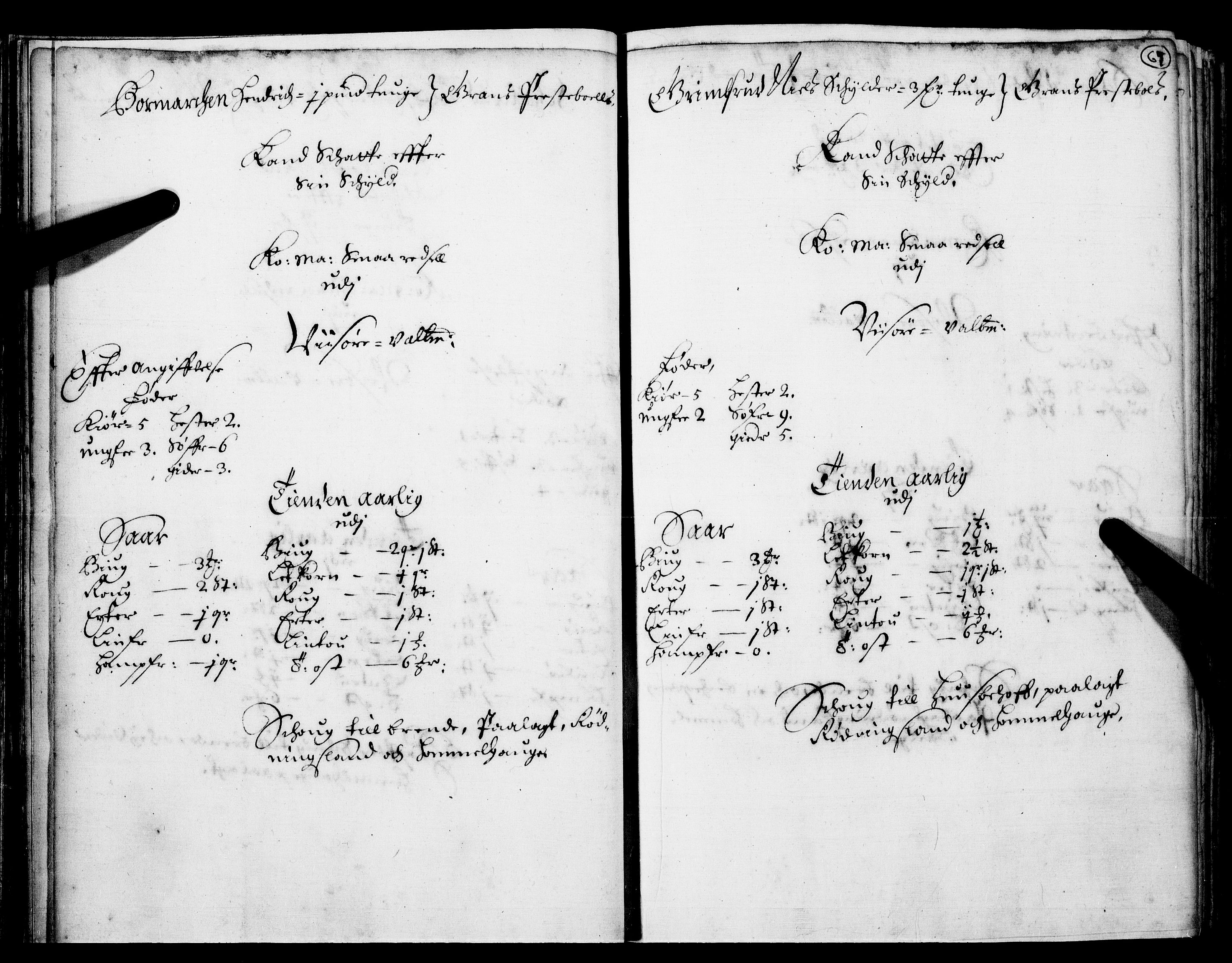 Rentekammeret inntil 1814, Realistisk ordnet avdeling, RA/EA-4070/N/Nb/Nba/L0016: Hadeland og Valdres fogderi, 1. del, 1667, p. 66b-67a