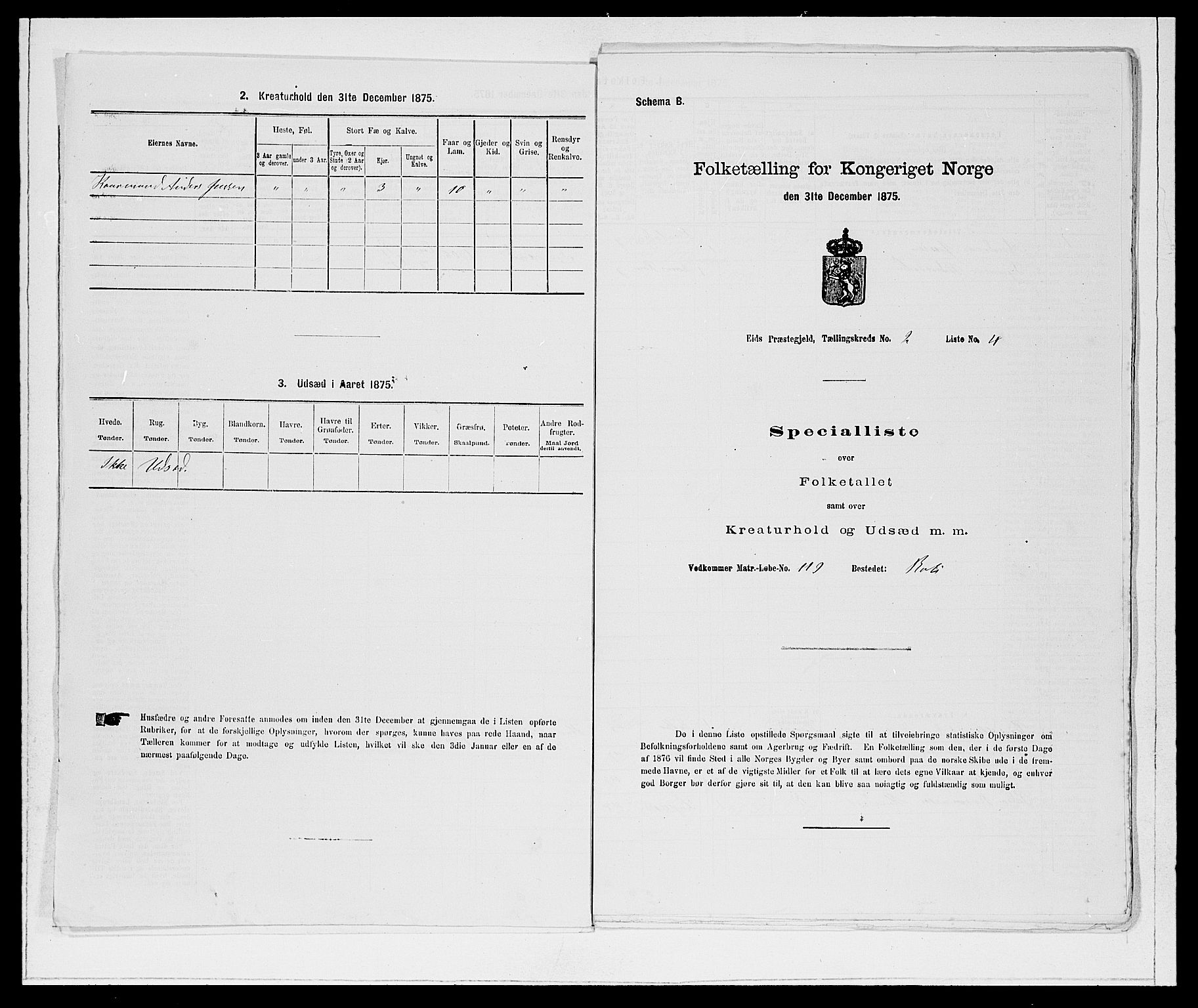 SAB, 1875 Census for 1443P Eid, 1875, p. 120