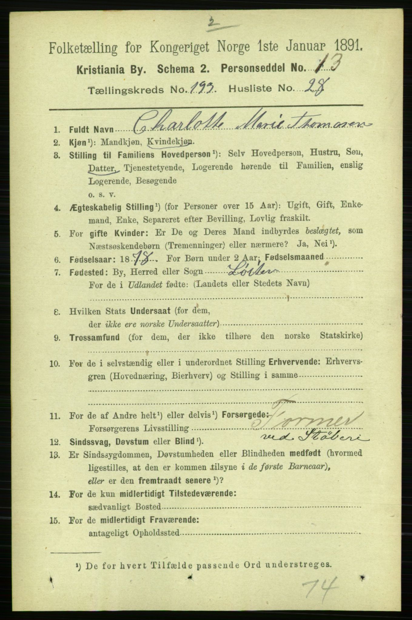 RA, 1891 census for 0301 Kristiania, 1891, p. 116773
