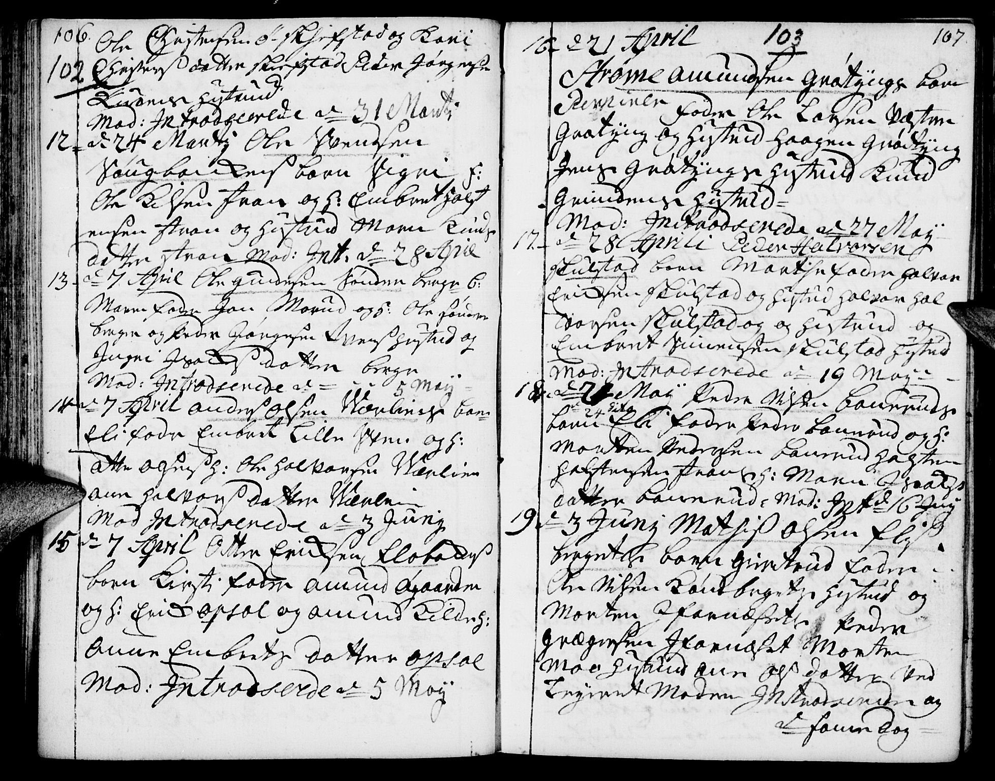 Elverum prestekontor, AV/SAH-PREST-044/H/Ha/Haa/L0002: Parish register (official) no. 2, 1751-1756, p. 106-107