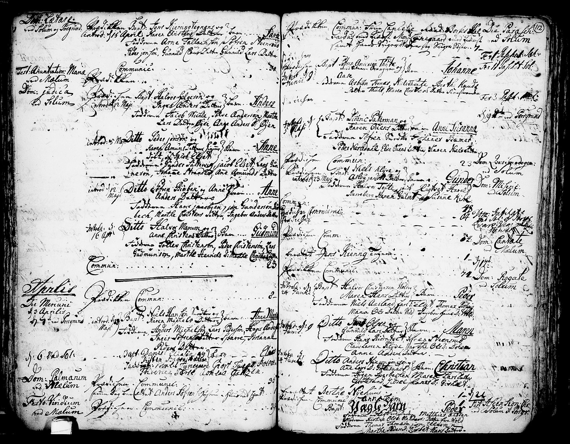 Solum kirkebøker, SAKO/A-306/F/Fa/L0002: Parish register (official) no. I 2, 1713-1761, p. 112