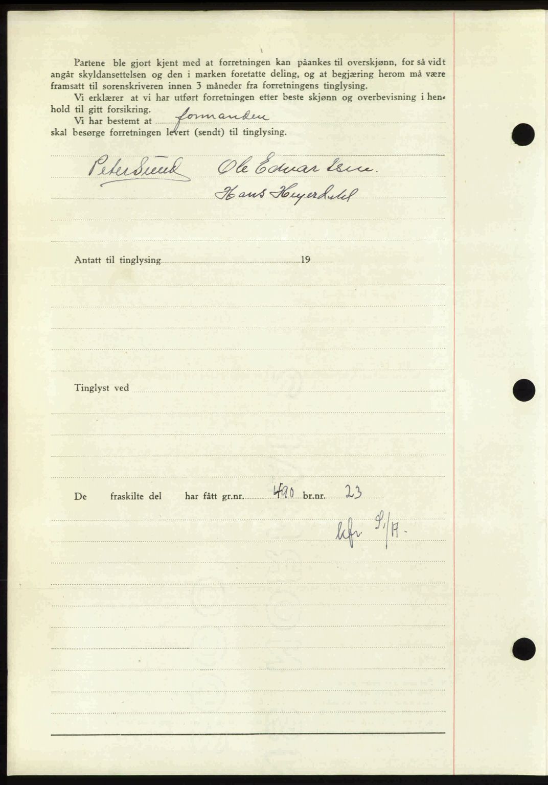 Idd og Marker sorenskriveri, AV/SAO-A-10283/G/Gb/Gbb/L0013: Mortgage book no. A13, 1949-1950, Diary no: : 2335/1949