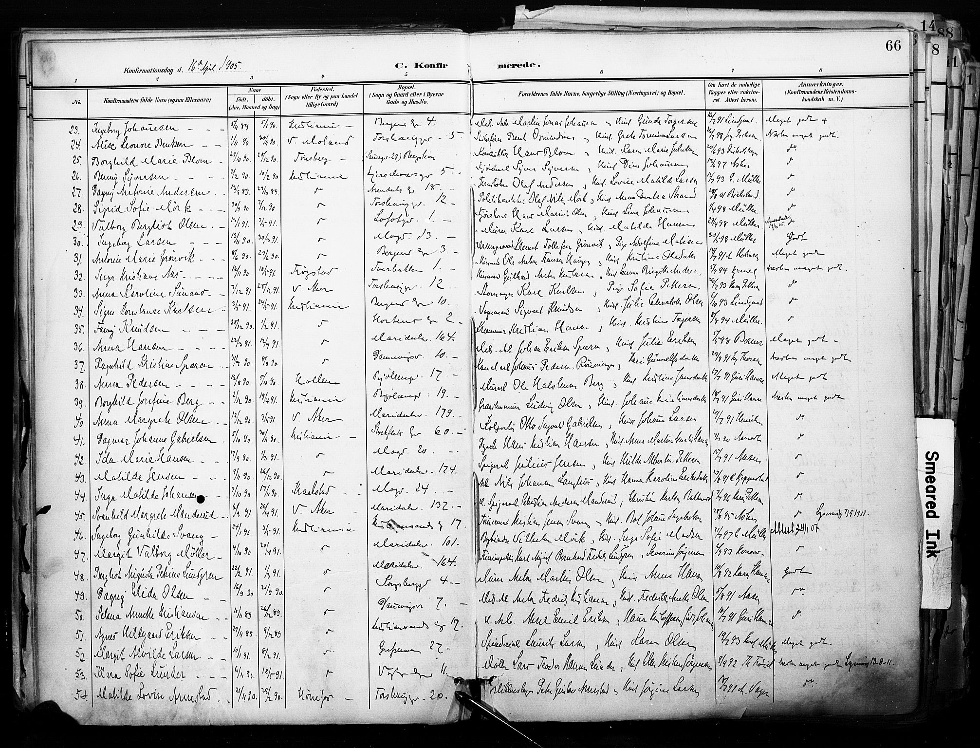 Sagene prestekontor Kirkebøker, SAO/A-10796/F/L0005: Parish register (official) no. 5, 1898-1911, p. 66