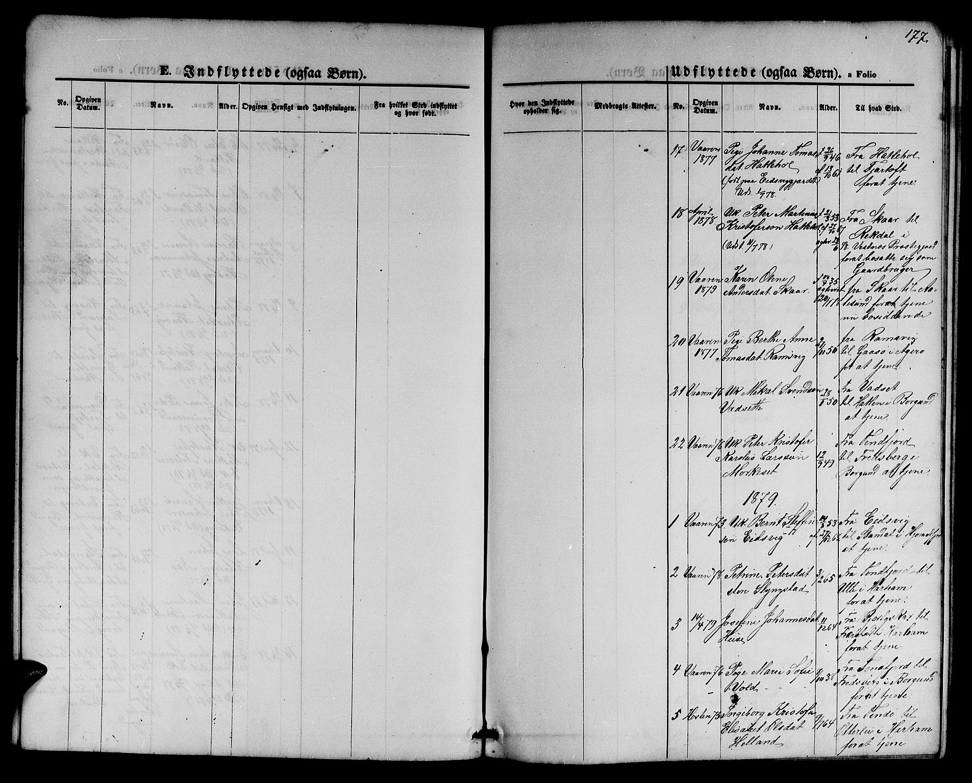 Ministerialprotokoller, klokkerbøker og fødselsregistre - Møre og Romsdal, AV/SAT-A-1454/525/L0375: Parish register (copy) no. 525C01, 1865-1879, p. 177