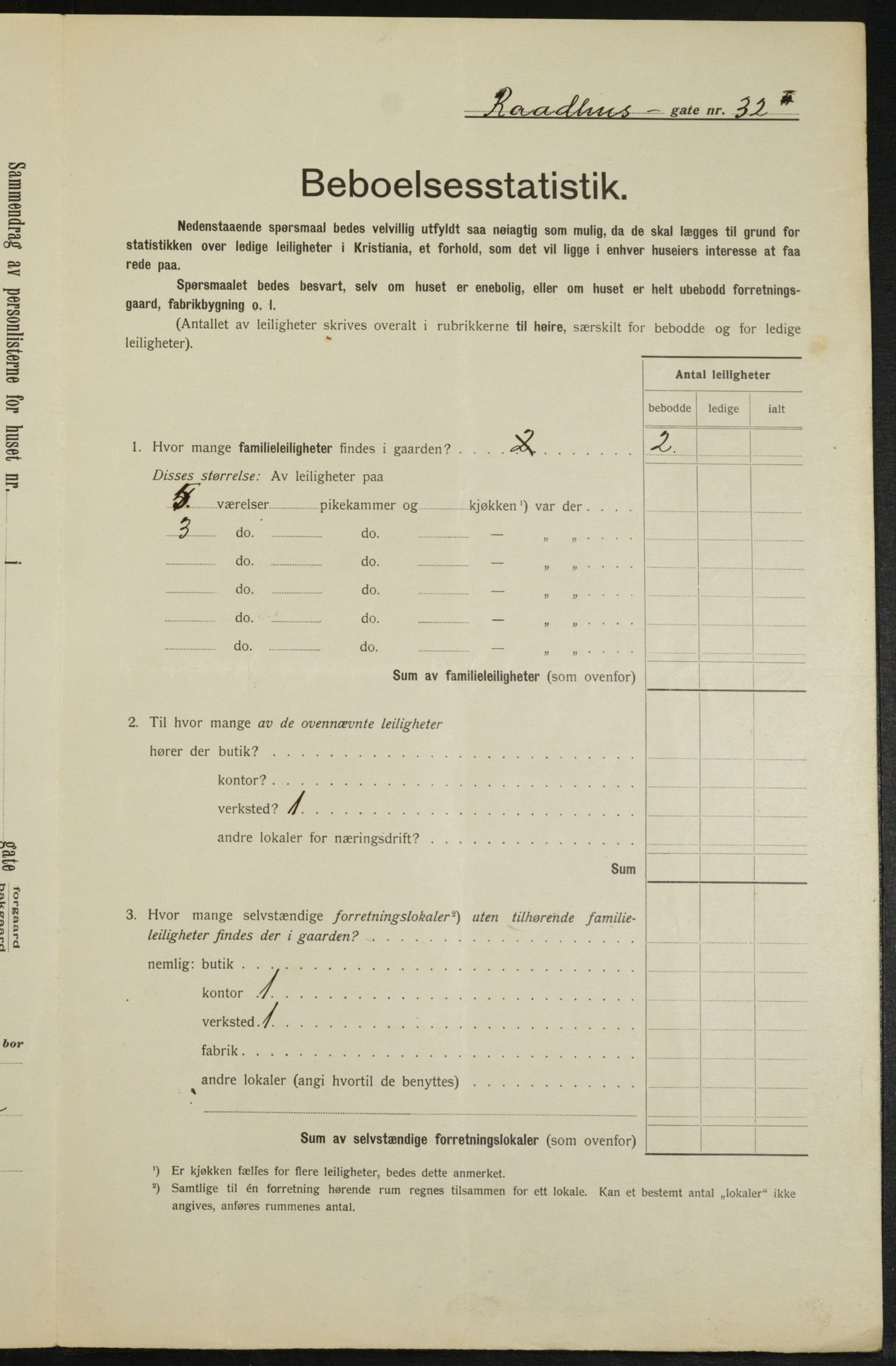 OBA, Municipal Census 1913 for Kristiania, 1913, p. 86408