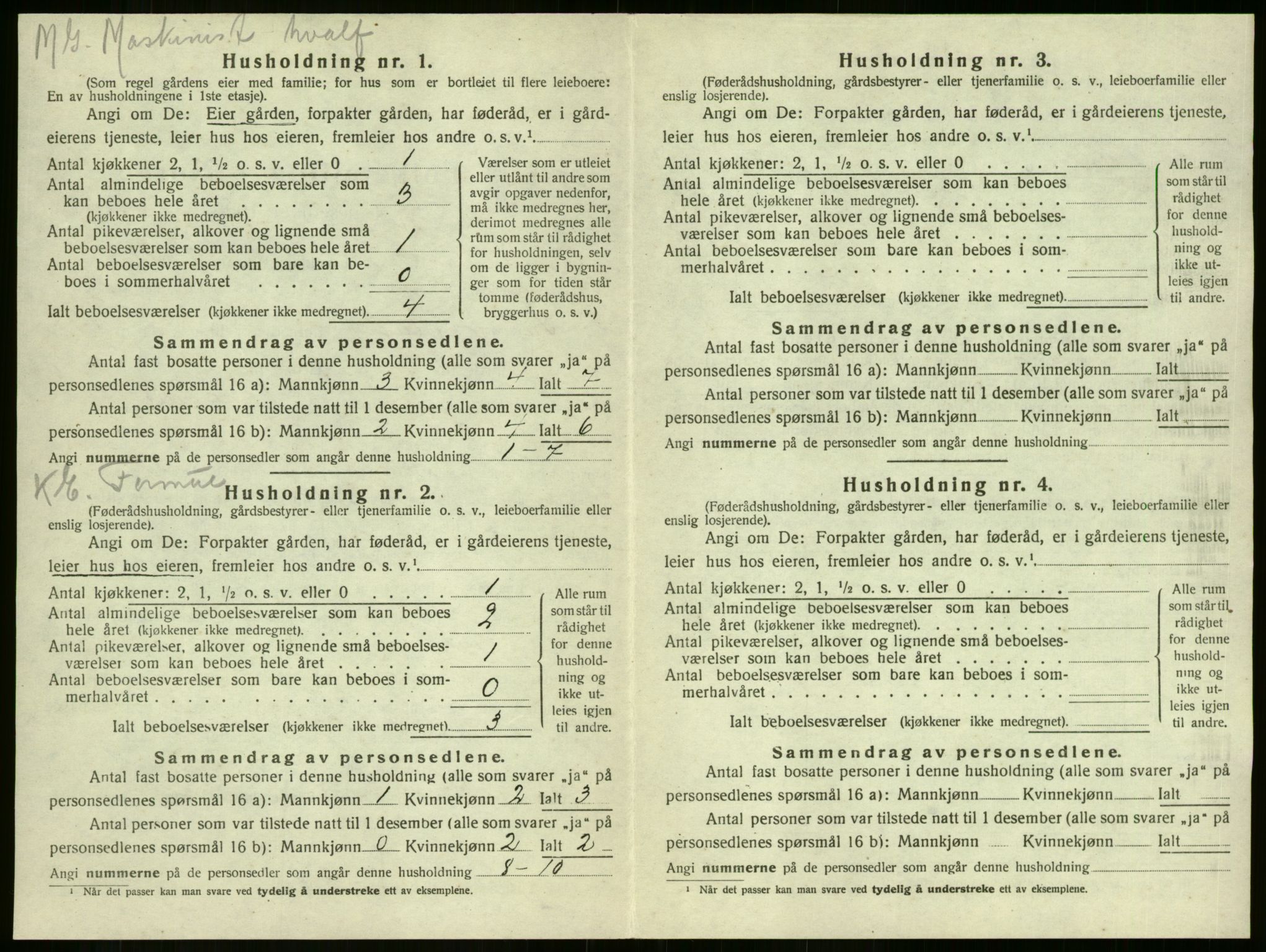 SAKO, 1920 census for Sandeherred, 1920, p. 3227