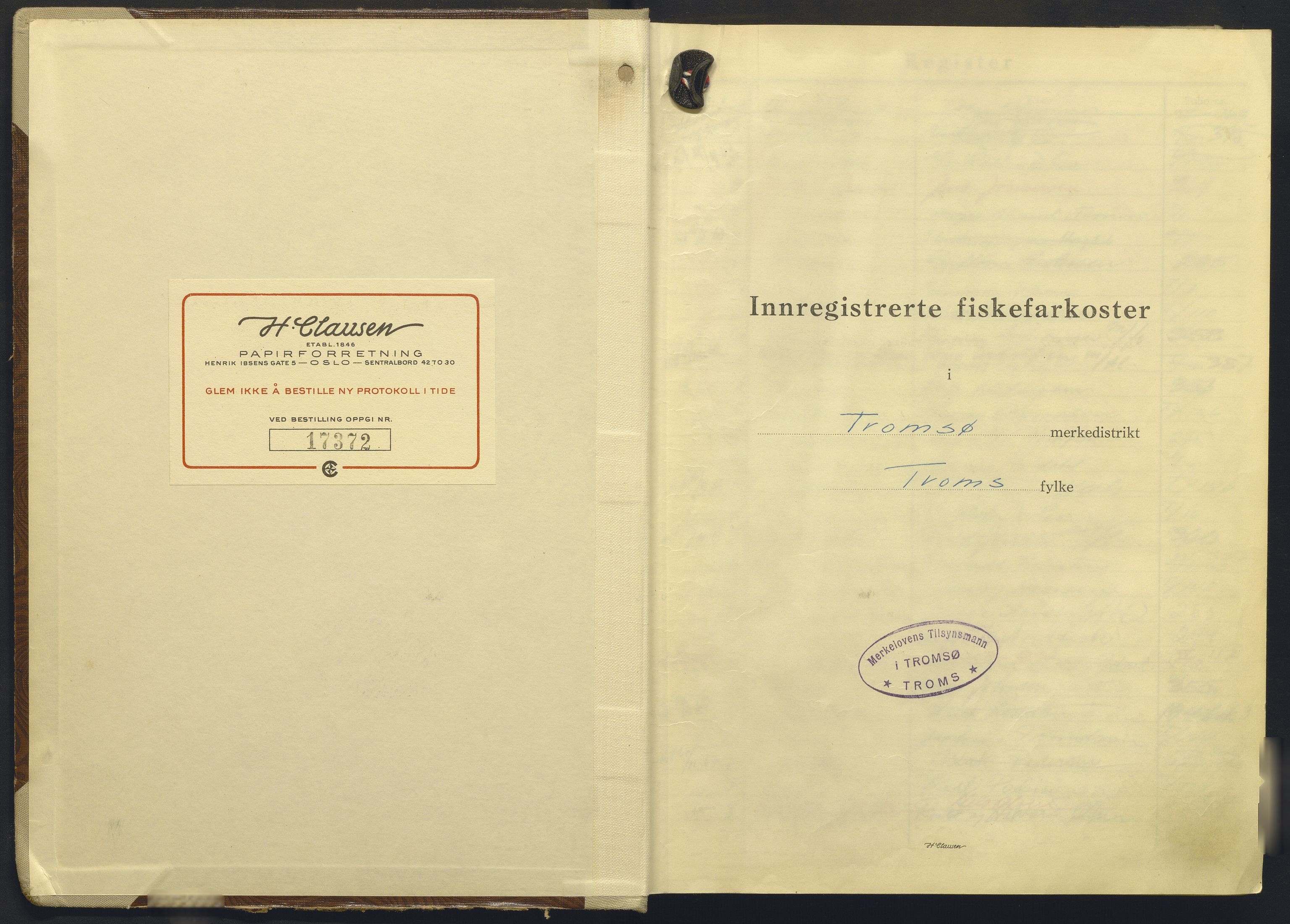 Fiskeridirektoratet - 1 Adm. ledelse - 13 Båtkontoret, AV/SAB-A-2003/I/Ia/Iab/L0072: 135.0230/2  Merkeprotokoll - Tromsø, 1963-1966