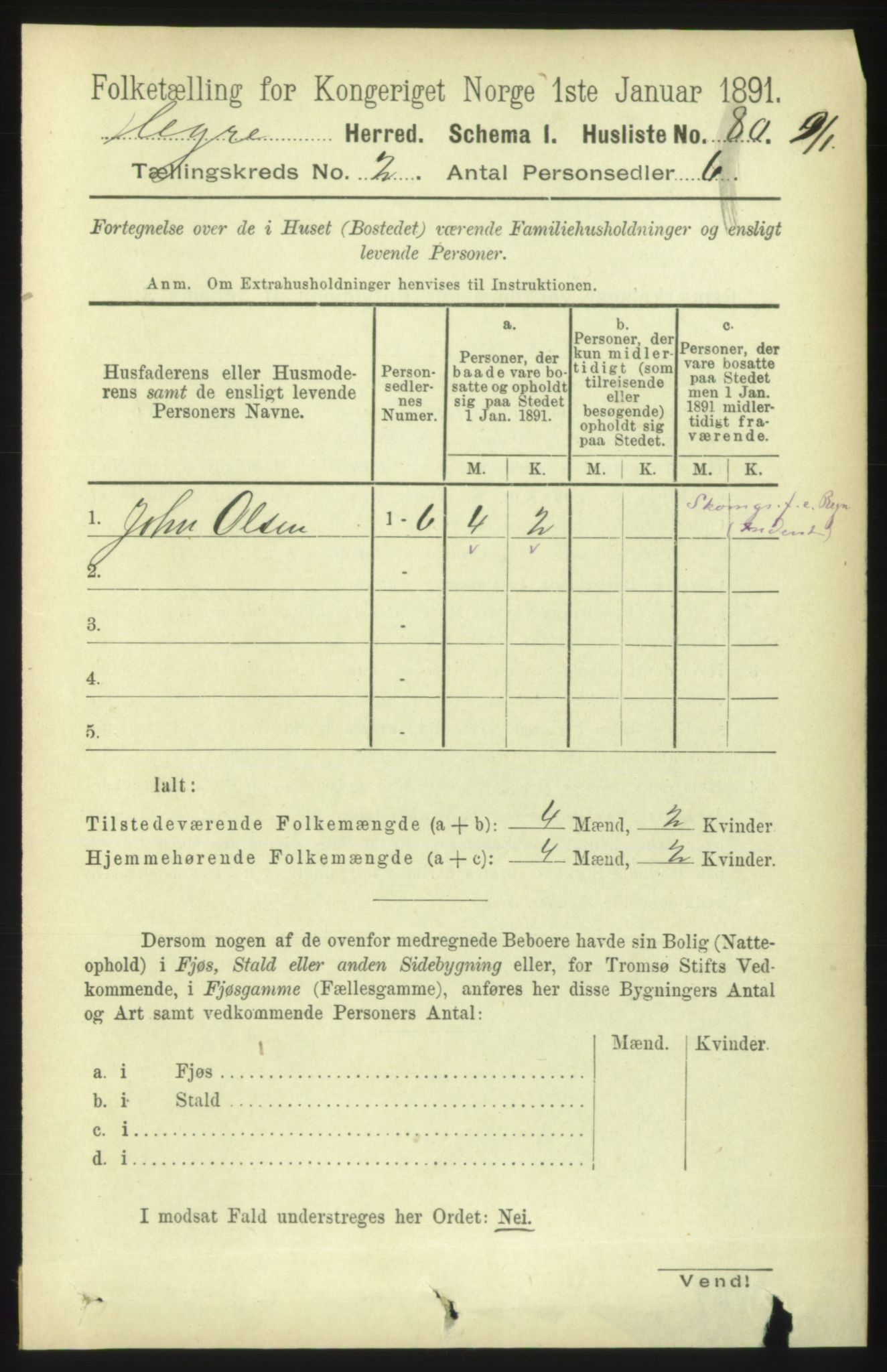 RA, 1891 census for 1712 Hegra, 1891, p. 503