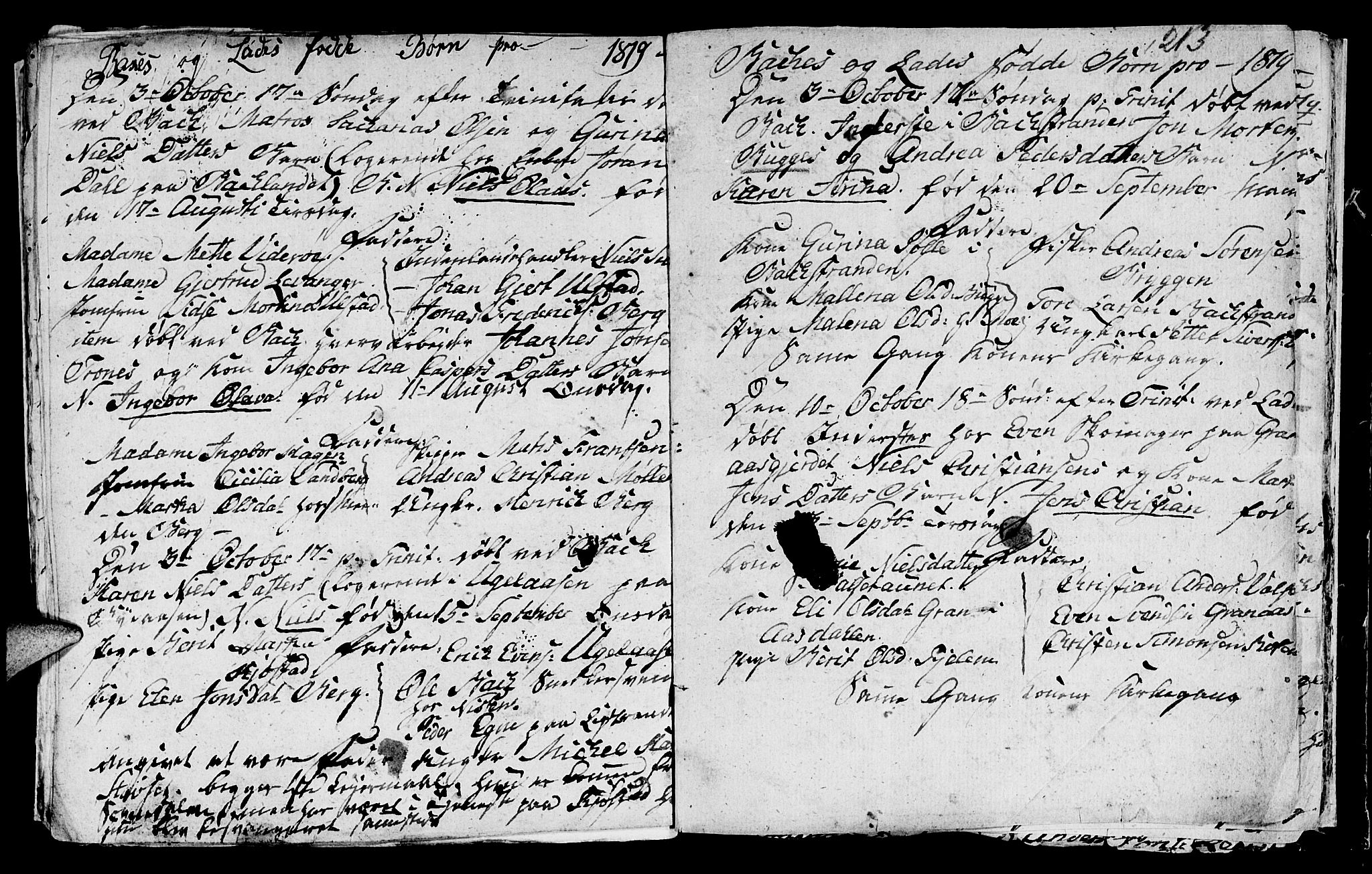 Ministerialprotokoller, klokkerbøker og fødselsregistre - Sør-Trøndelag, SAT/A-1456/604/L0218: Parish register (copy) no. 604C01, 1754-1819, p. 213
