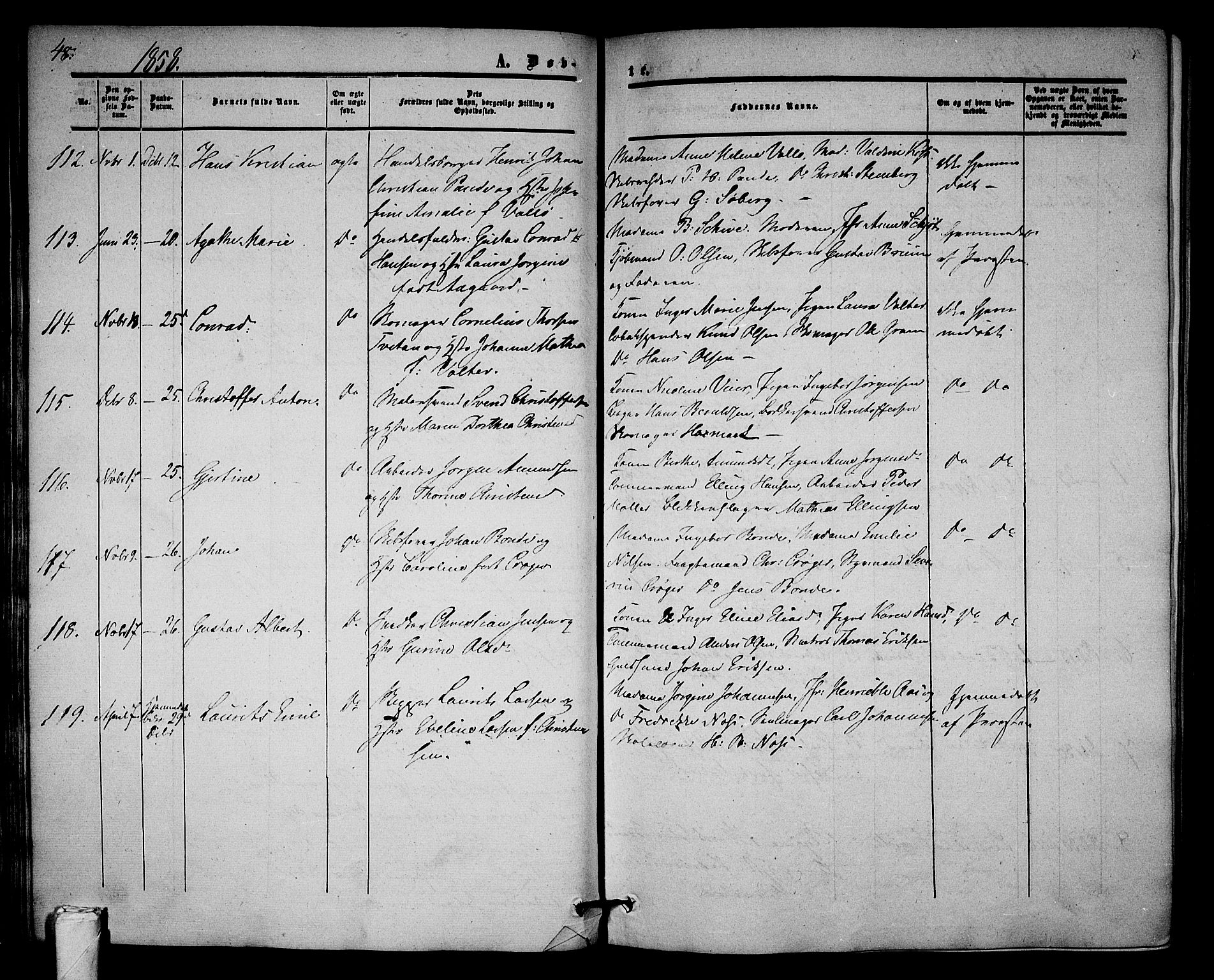 Tønsberg kirkebøker, AV/SAKO-A-330/G/Ga/L0003: Parish register (copy) no. 3, 1855-1864, p. 48