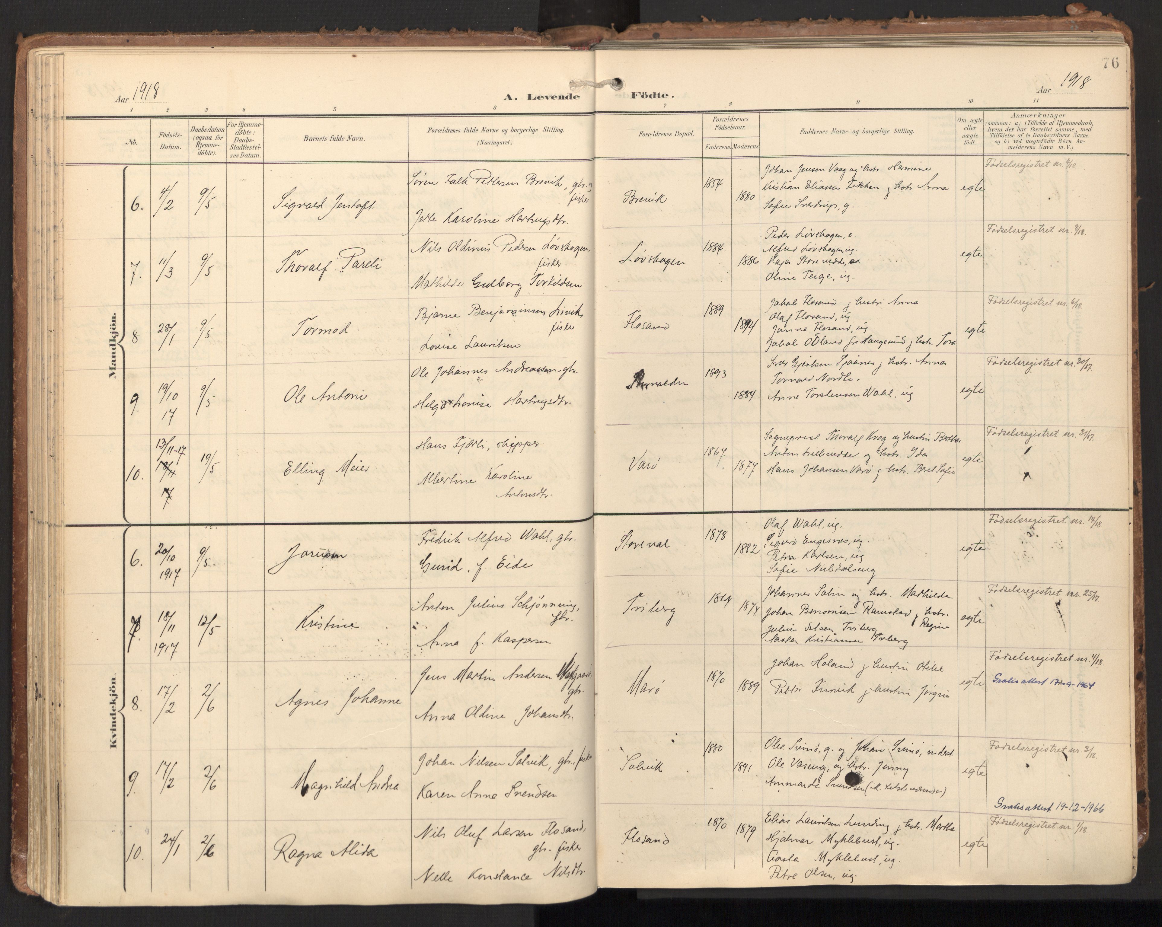 Ministerialprotokoller, klokkerbøker og fødselsregistre - Nord-Trøndelag, AV/SAT-A-1458/784/L0677: Parish register (official) no. 784A12, 1900-1920, p. 76