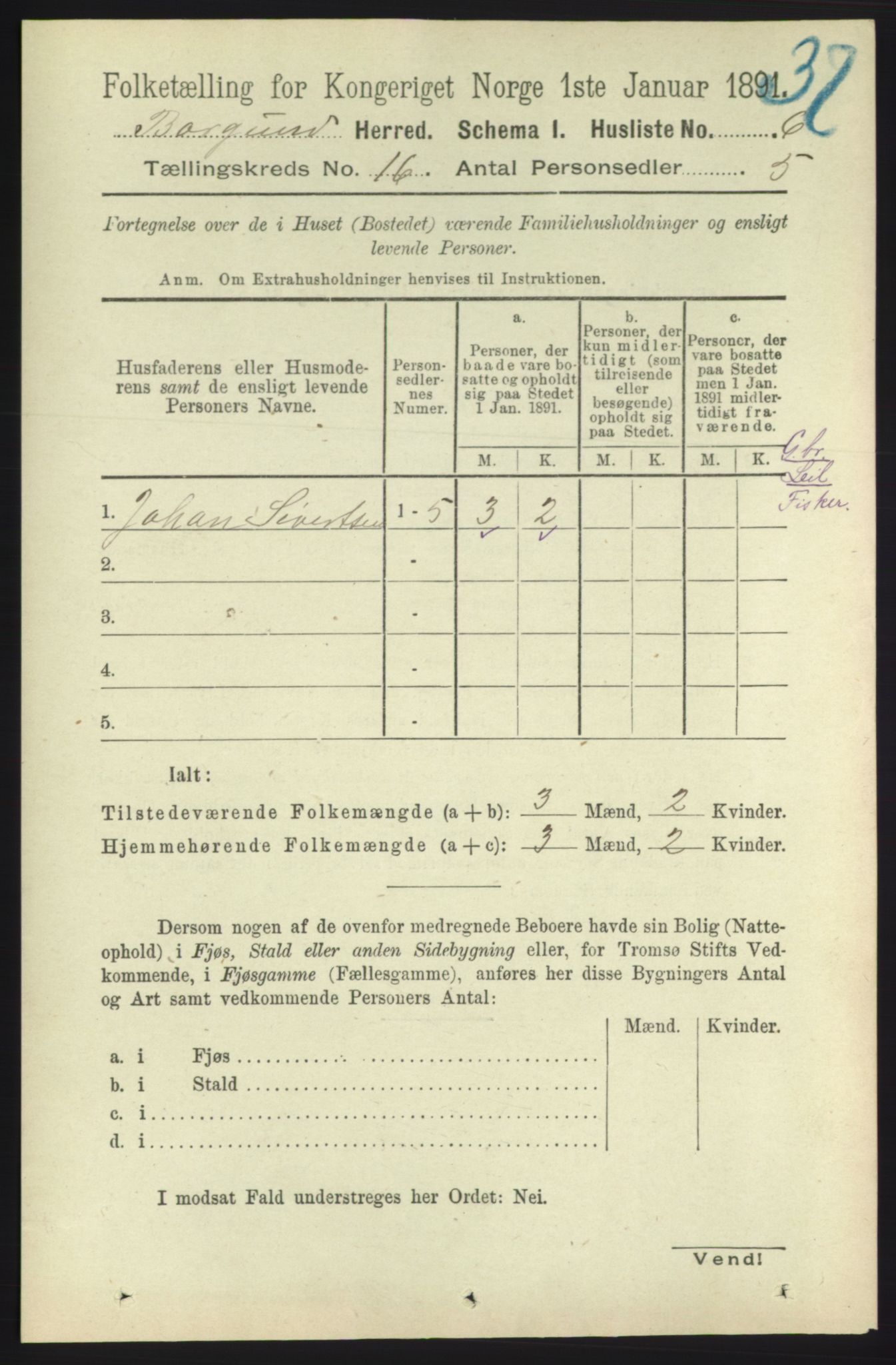 RA, 1891 census for 1531 Borgund, 1891, p. 4748