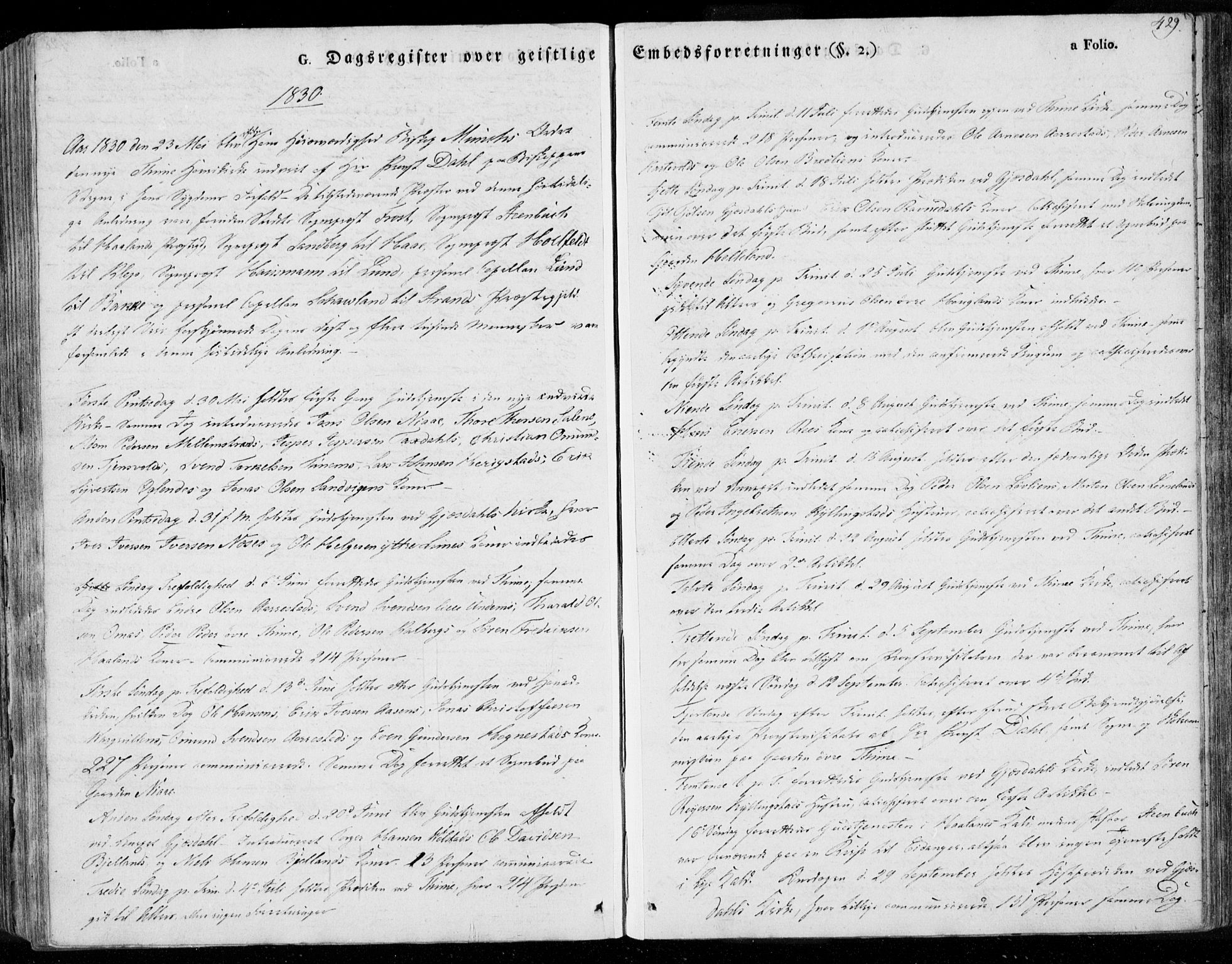 Lye sokneprestkontor, AV/SAST-A-101794/001/30BA/L0004: Parish register (official) no. A 4, 1826-1841, p. 429