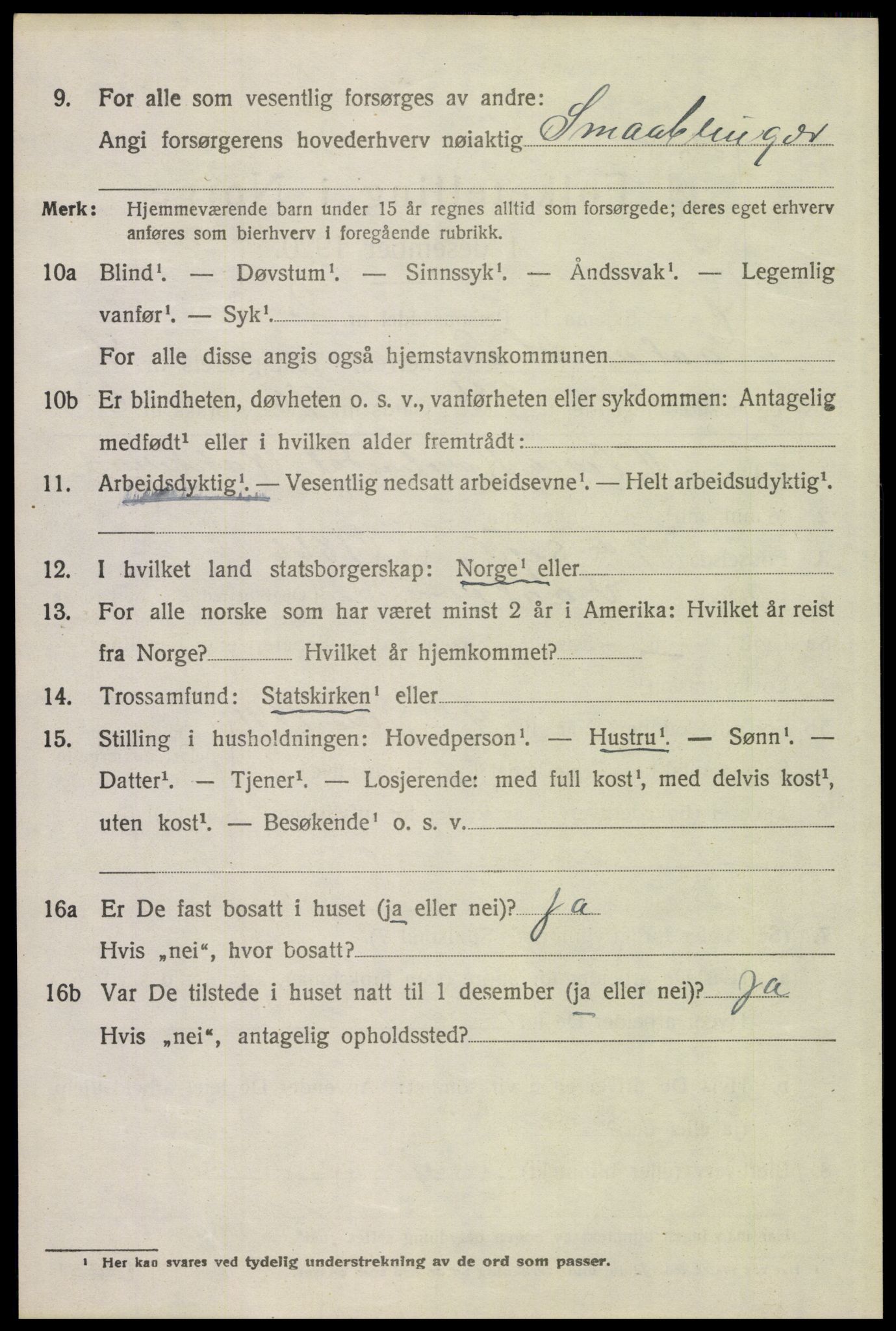 SAH, 1920 census for Våler (Hedmark), 1920, p. 5500