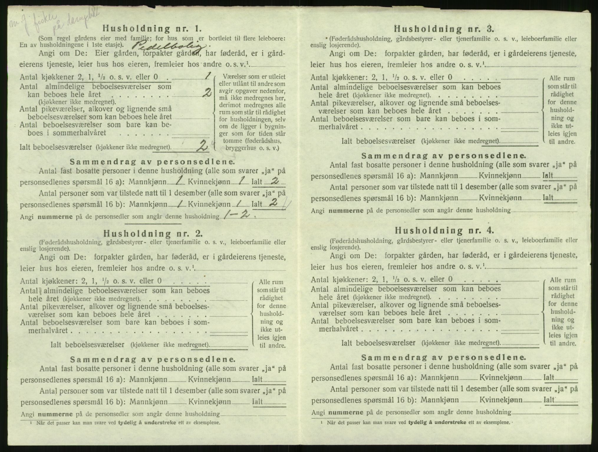 SAT, 1920 census for Hareid, 1920, p. 380