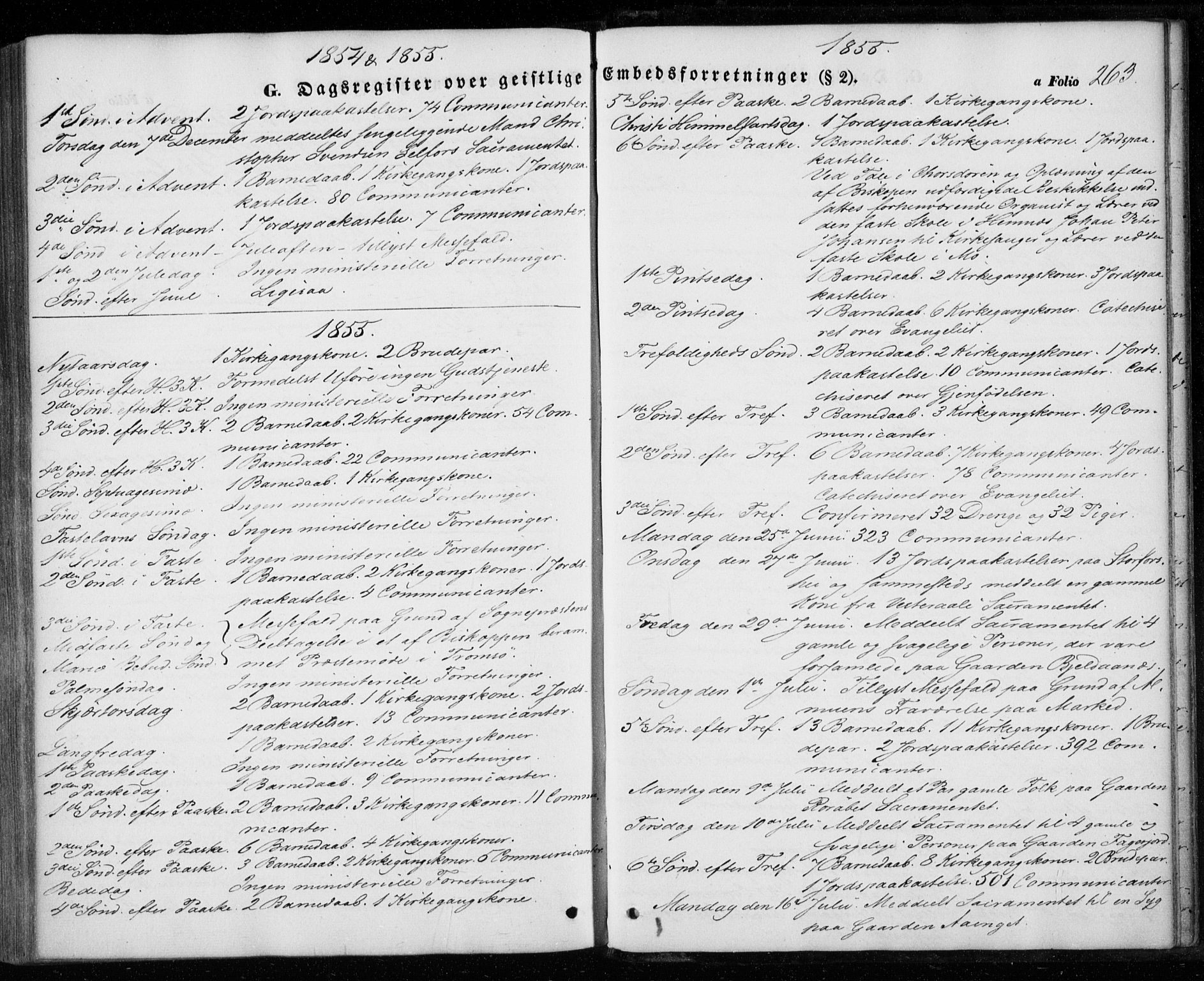 Ministerialprotokoller, klokkerbøker og fødselsregistre - Nordland, SAT/A-1459/827/L0392: Parish register (official) no. 827A04, 1853-1866, p. 263