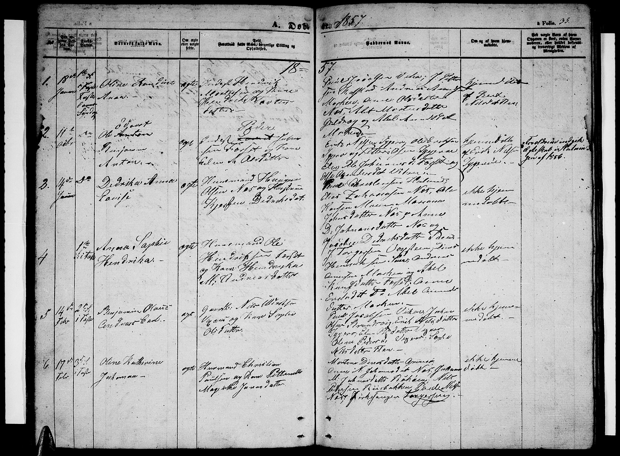 Ministerialprotokoller, klokkerbøker og fødselsregistre - Nordland, SAT/A-1459/816/L0251: Parish register (copy) no. 816C01, 1852-1870, p. 33