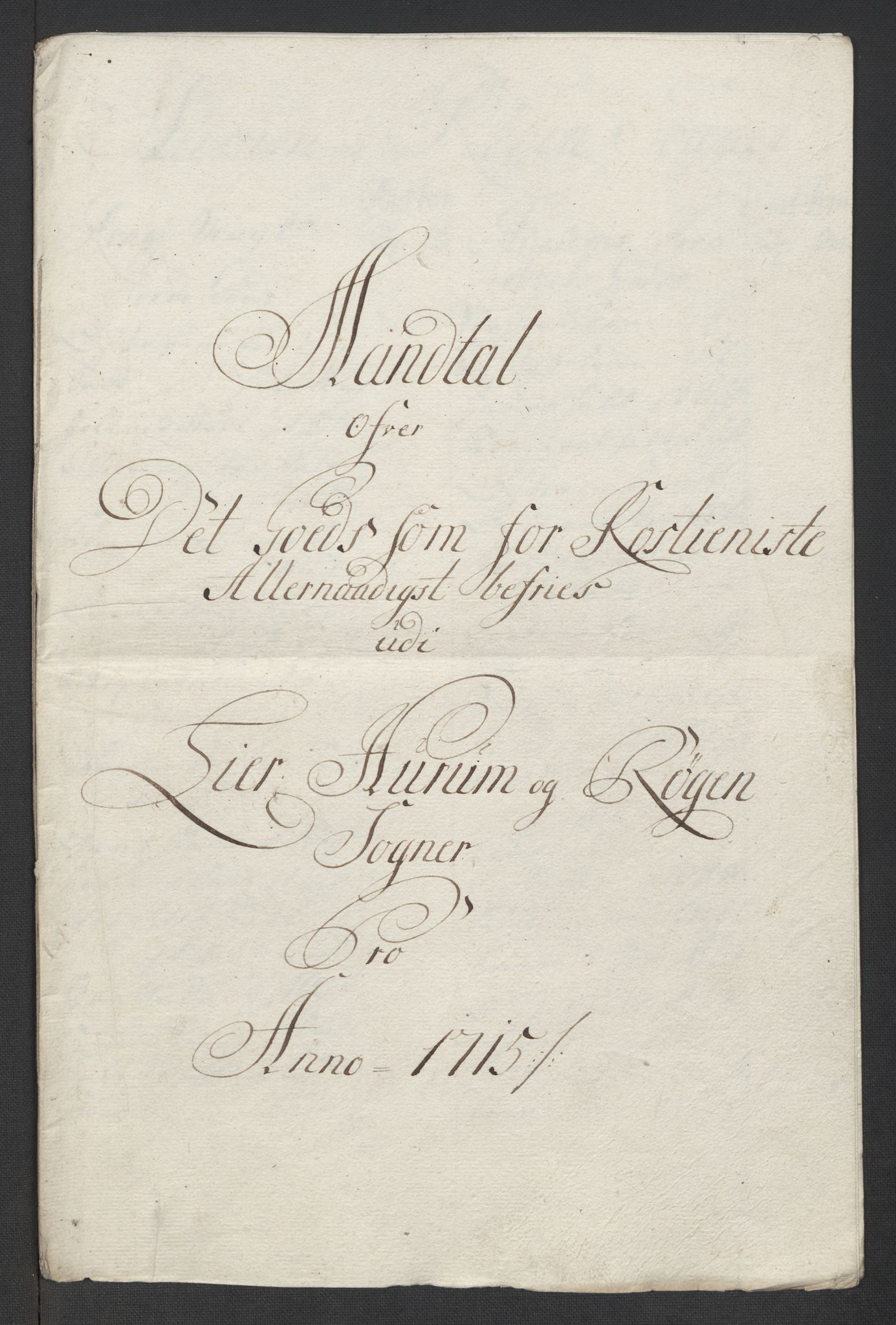 Rentekammeret inntil 1814, Reviderte regnskaper, Fogderegnskap, RA/EA-4092/R31/L1710: Fogderegnskap Hurum, Røyken, Eiker, Lier og Buskerud, 1715-1716, p. 30